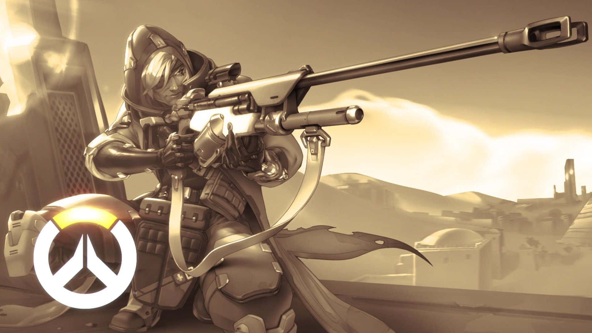 Overwatch Ana, sniper, tactical gear, Full HD Desktop Wallpaper