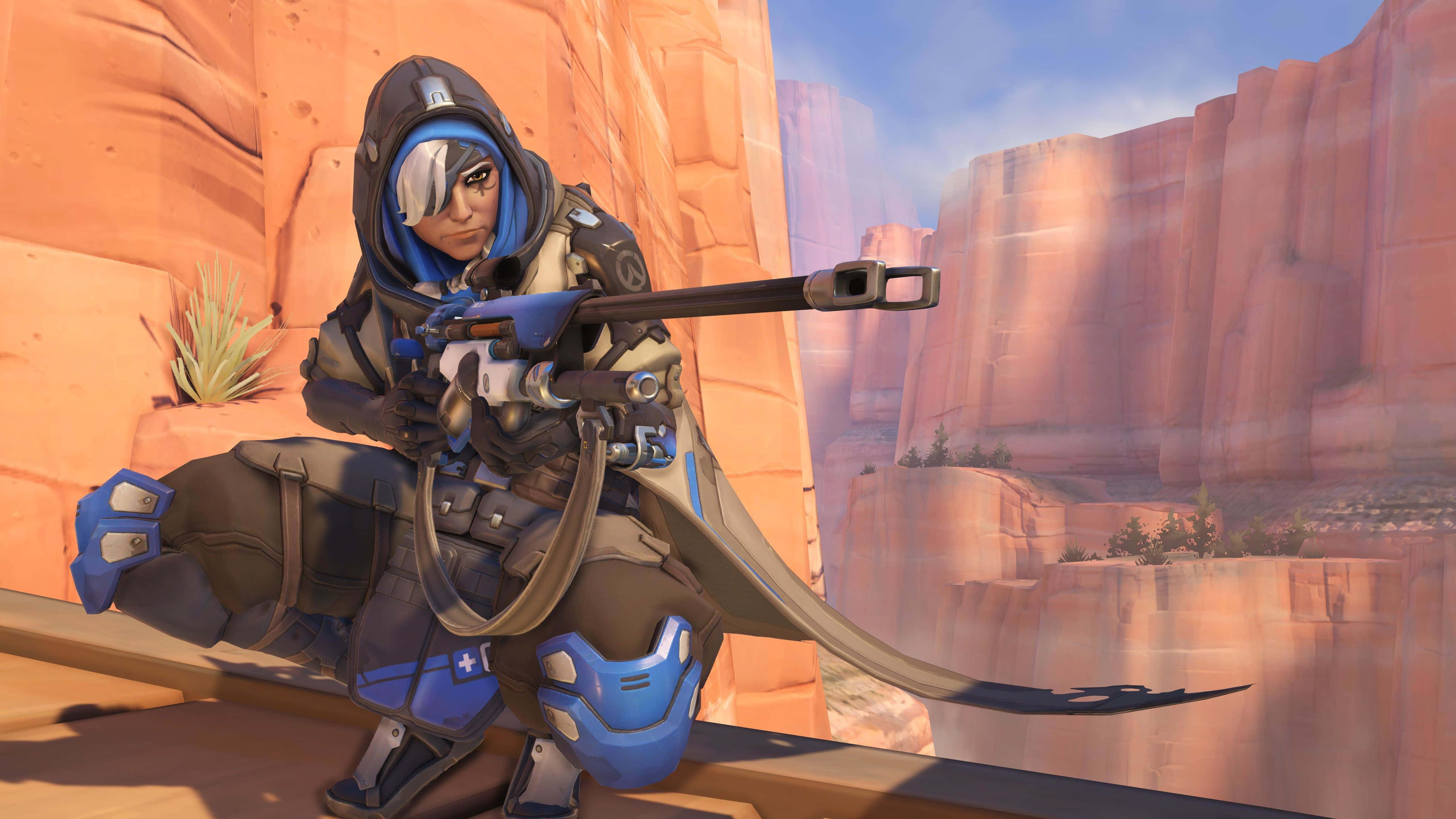 Overwatch, Ana, sniper rifle, 5K Desktop Wallpaper