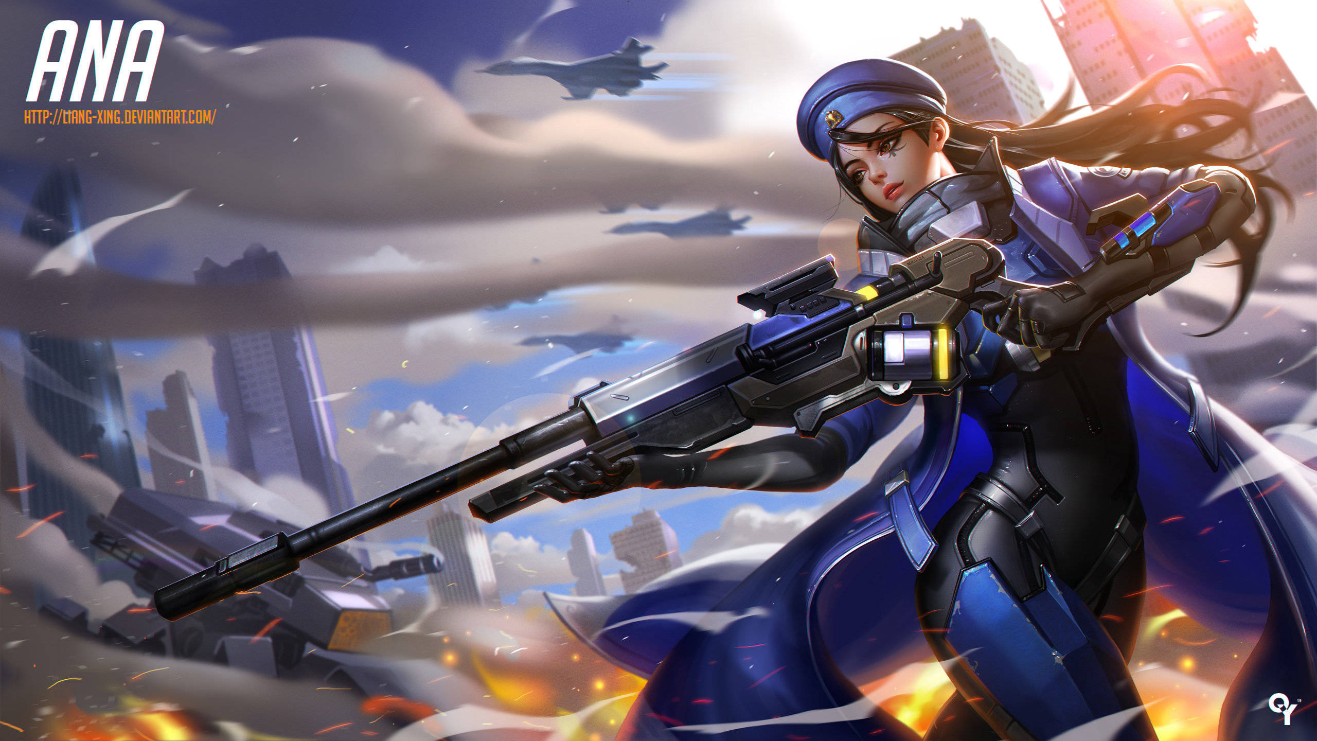 Overwatch, Ana, female sniper, 2K Desktop Wallpaper
