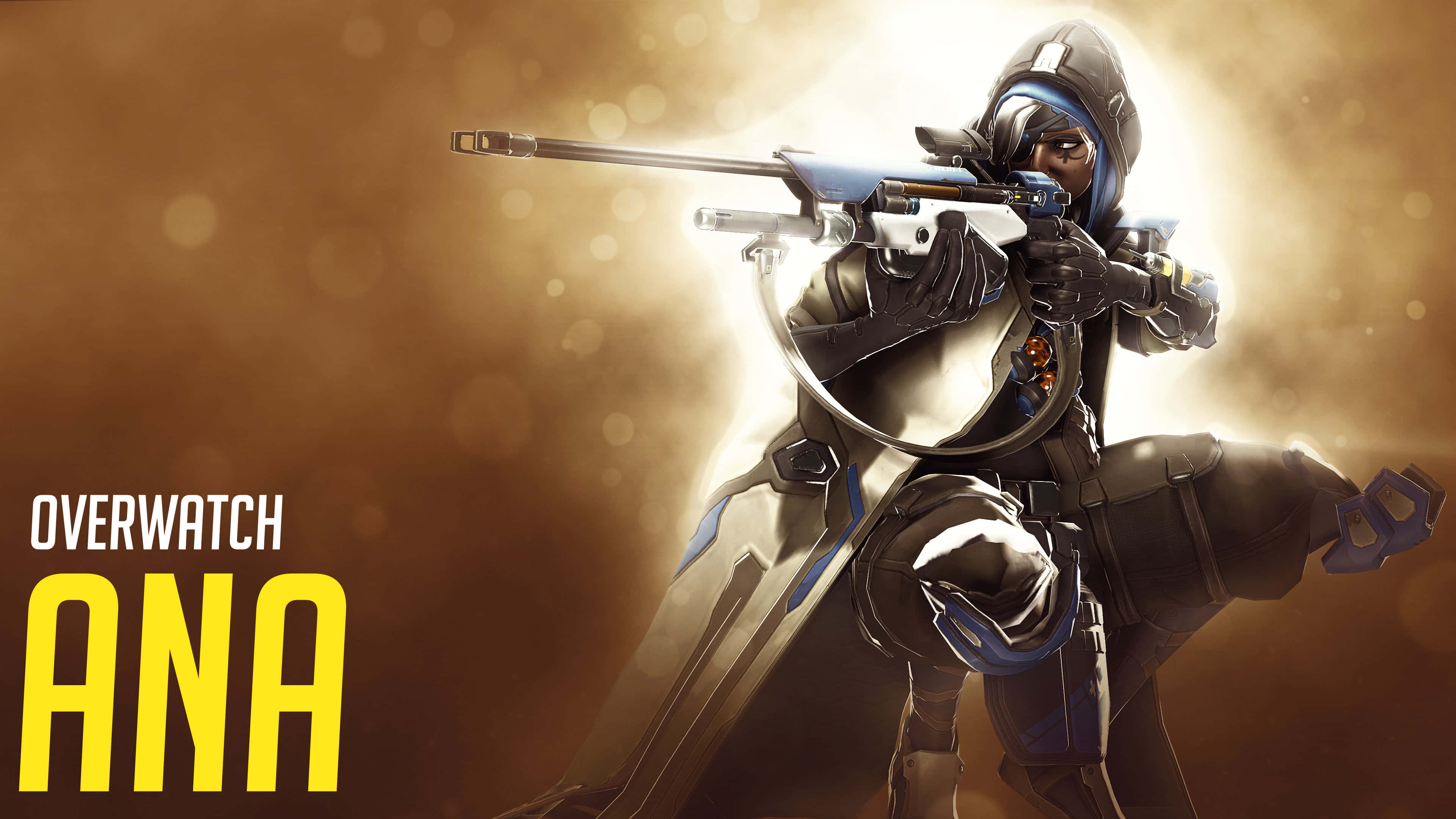 Overwatch Ana, Ana, sniper rifle, 4K Desktop Wallpaper
