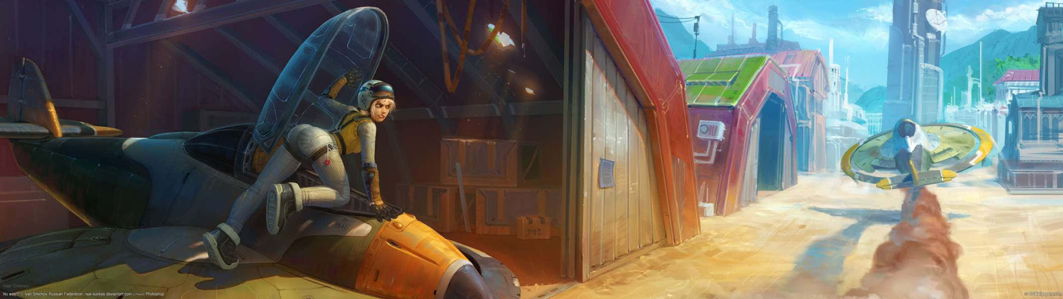 Overwatch Dual, orange and gray hovercraft, sunlit hangar, Full HD Desktop Wallpaper