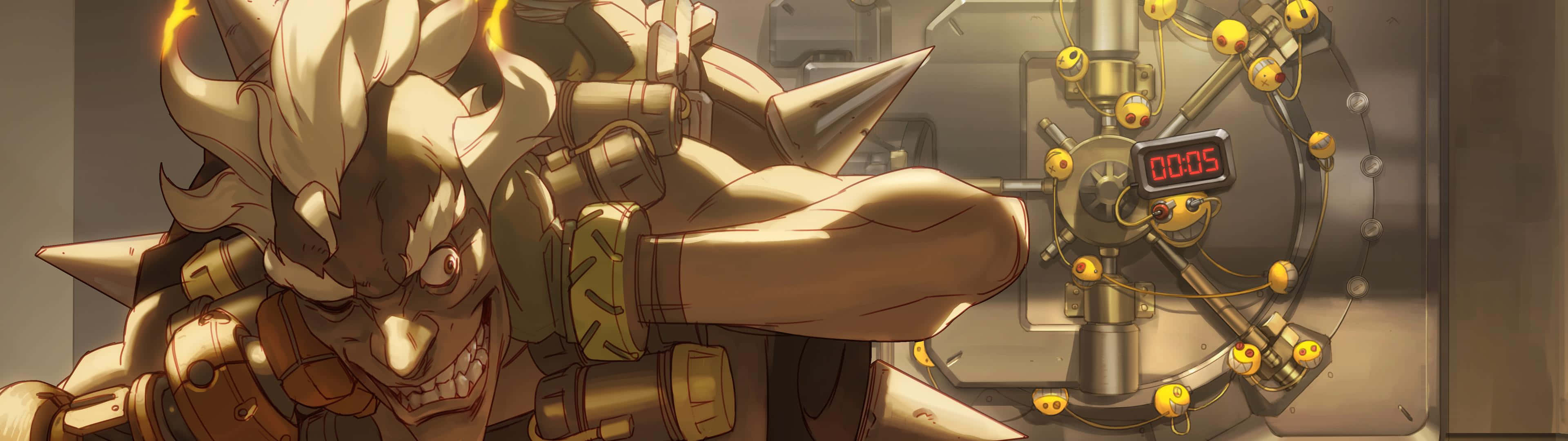 Overwatch Dual, anime warrior, spiked armor, 4K Desktop Wallpaper