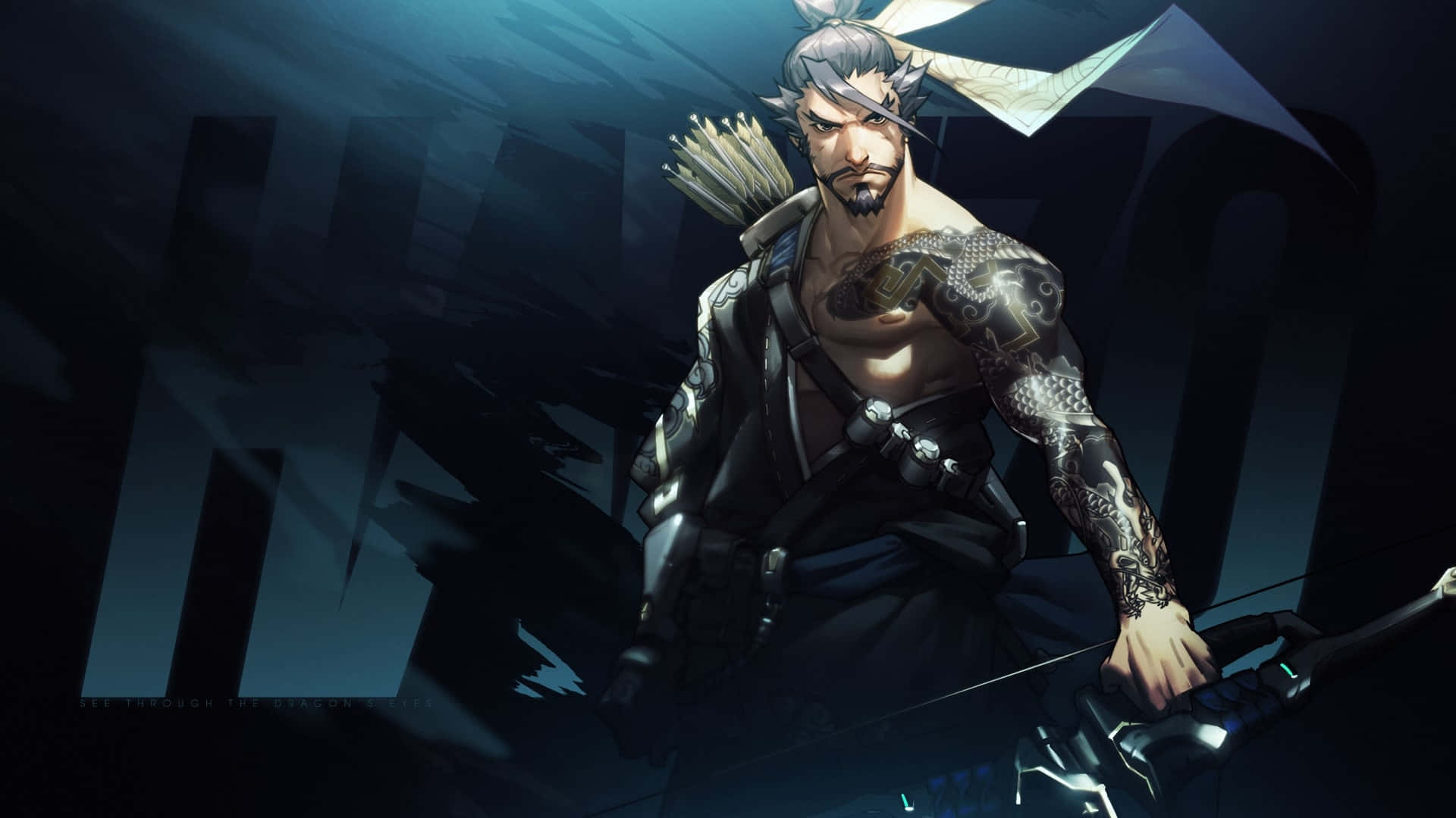 Overwatch Hanzo, archer, quiver, Full HD Desktop Wallpaper