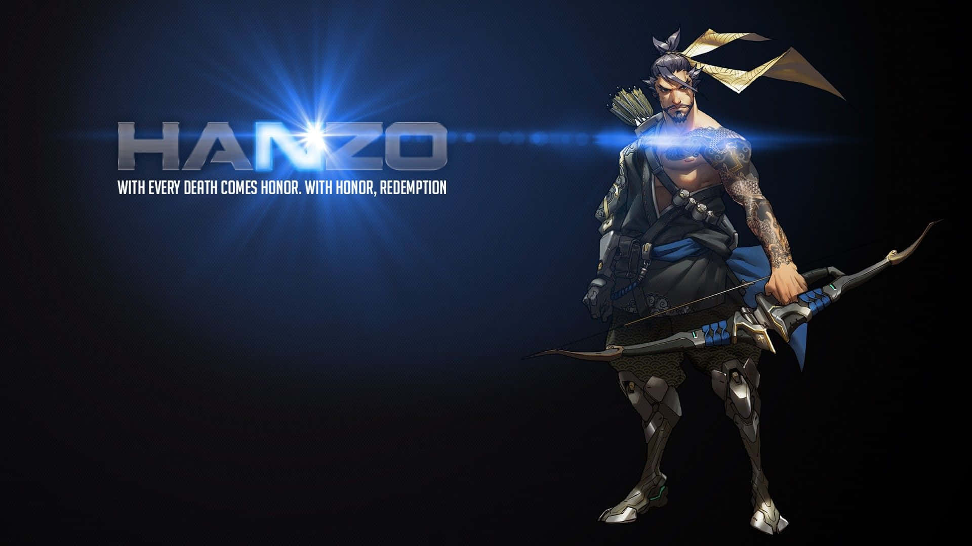 Overwatch, Hanzo, bow, Full HD Desktop Wallpaper