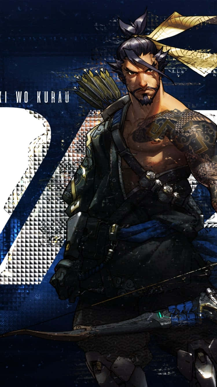 Overwatch Hanzo, samurai warrior, bow, HD Phone Wallpaper