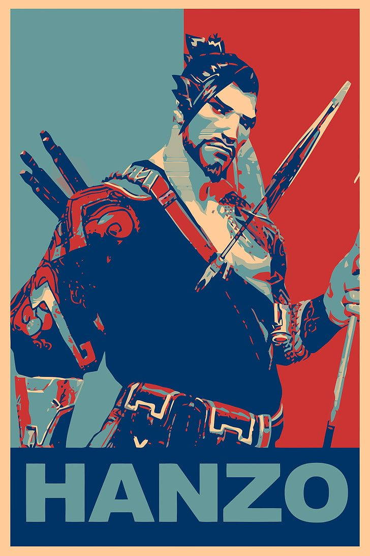 Overwatch, Hanzo, arrows, SD Phone Wallpaper
