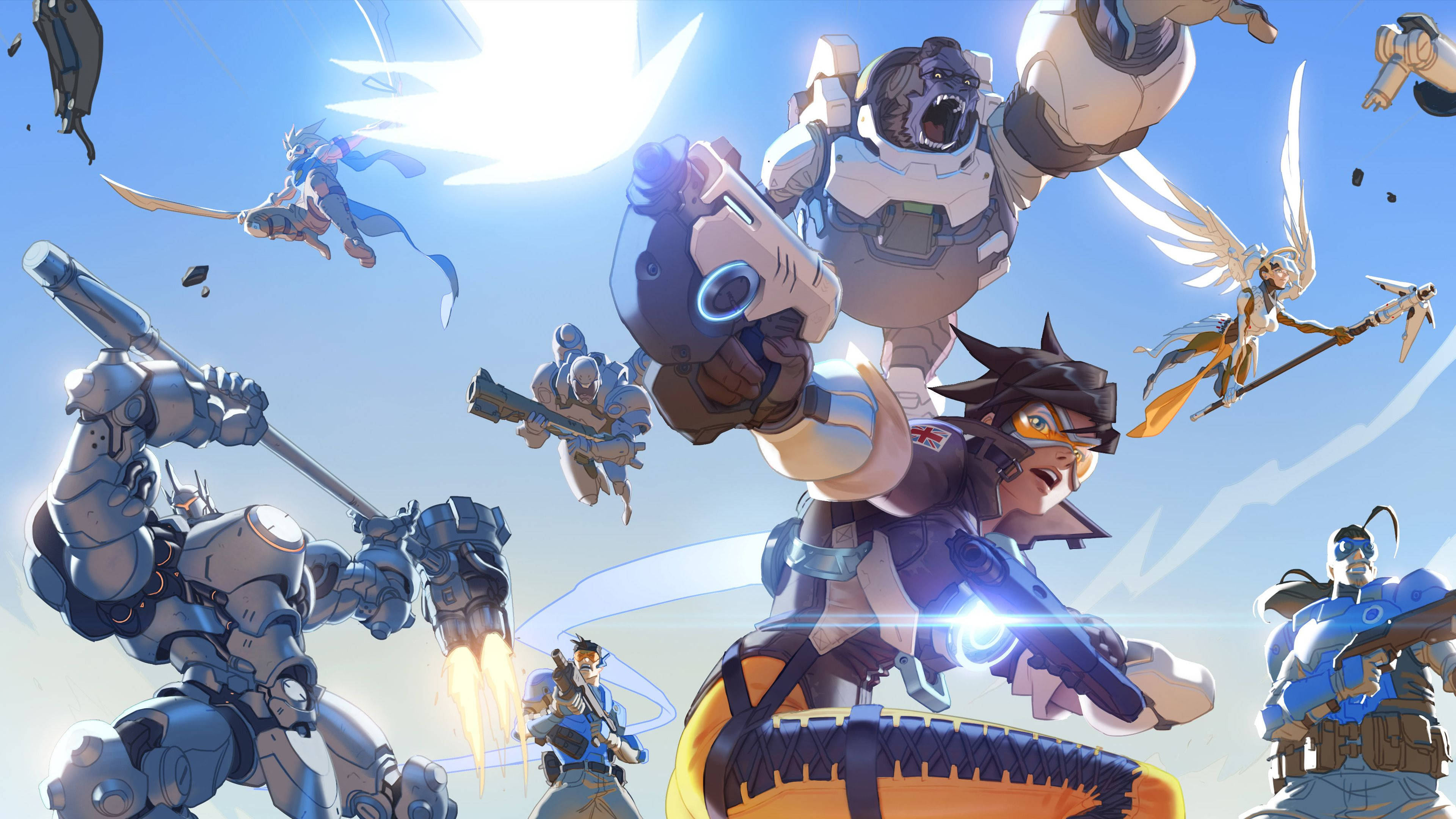 Overwatch, playable characters, heroes, 4K Desktop Wallpaper
