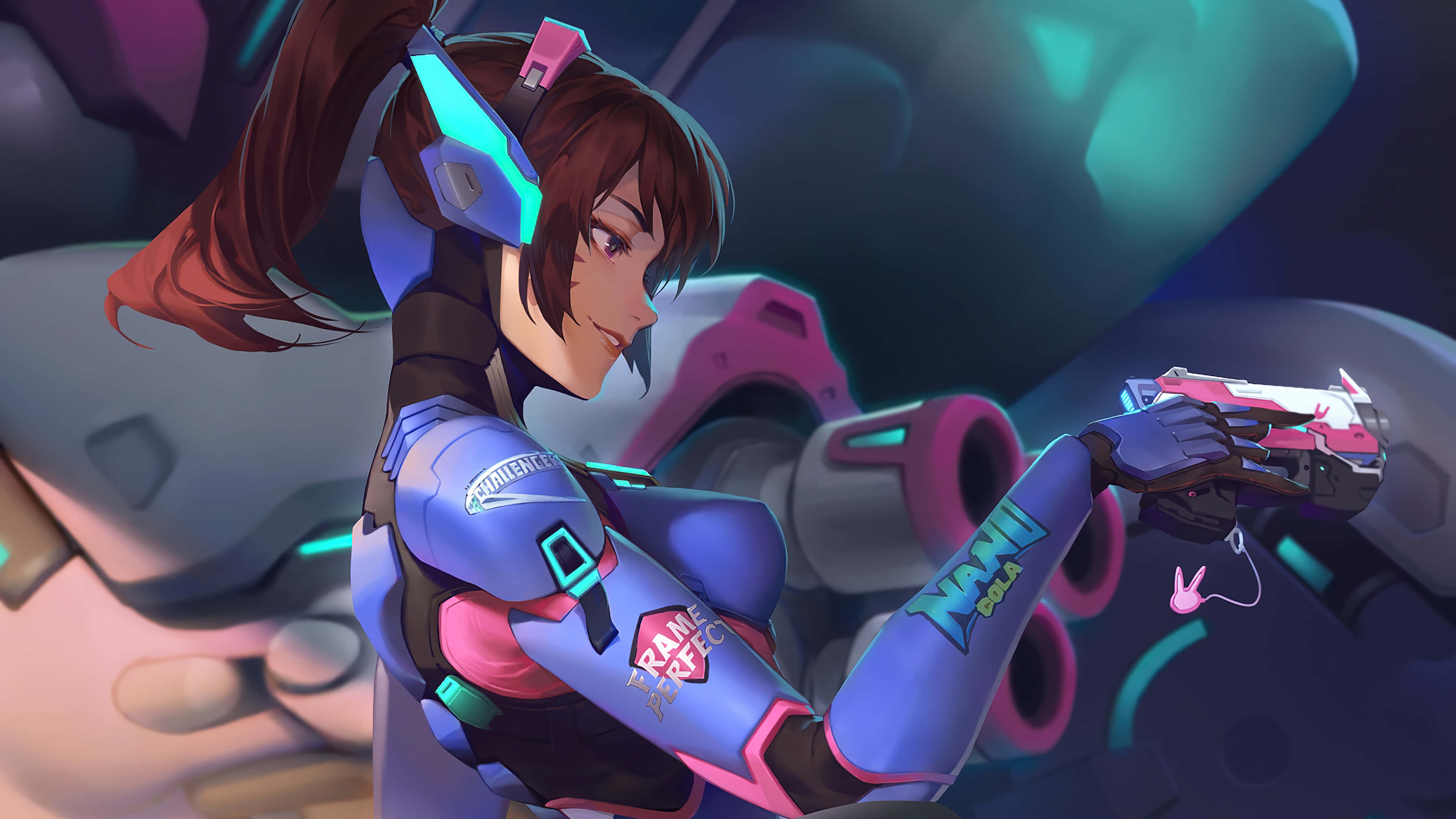 Overwatch Heroes, cyberpunk, anime girl, 4K Desktop Wallpaper