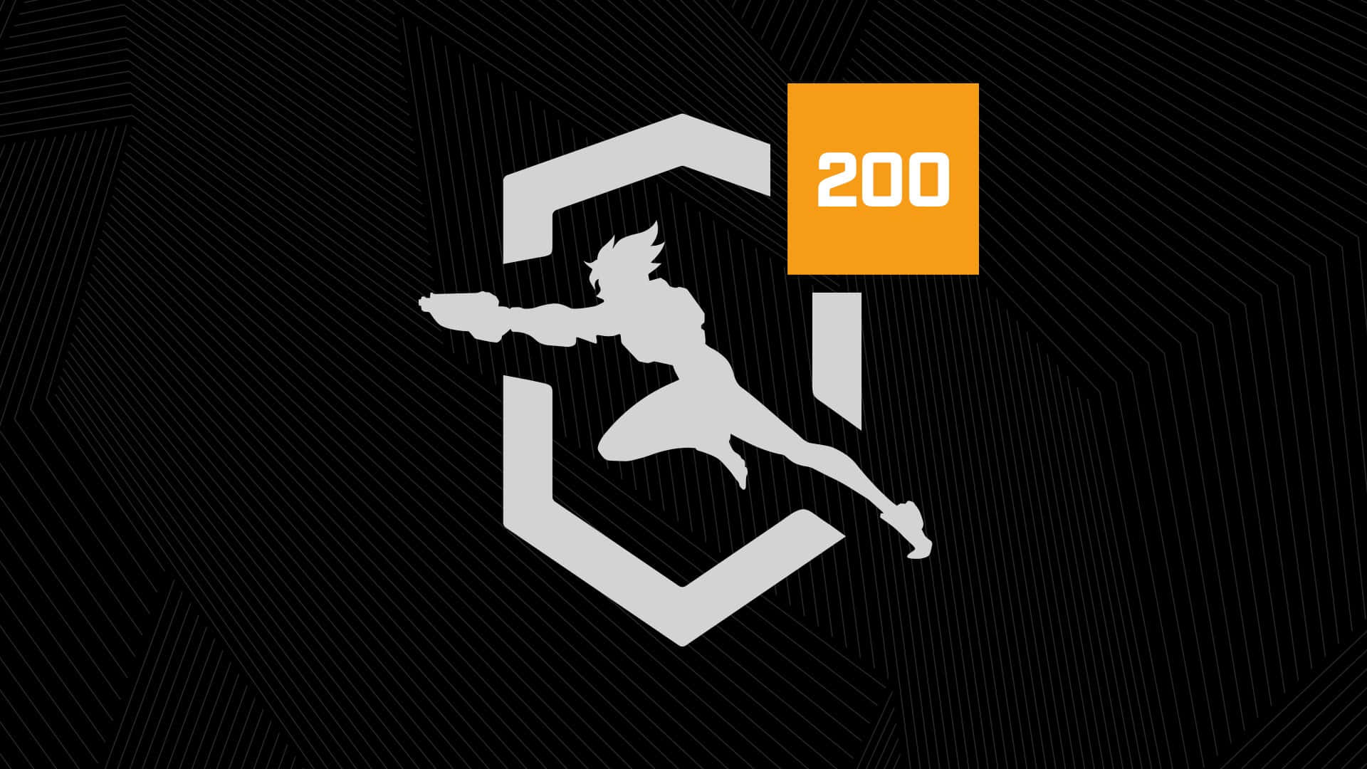 Overwatch League, white silhouette, leaping figure, Full HD Desktop Wallpaper