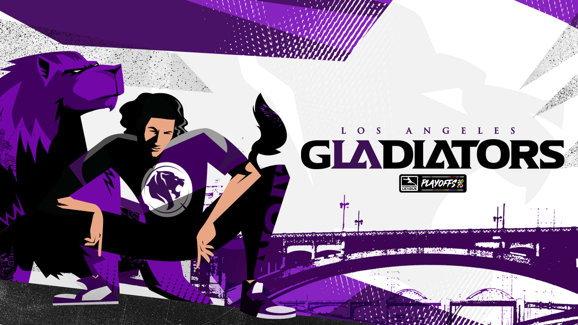 Overwatch League, gladiator mascot, lion head, Full HD Desktop Wallpaper