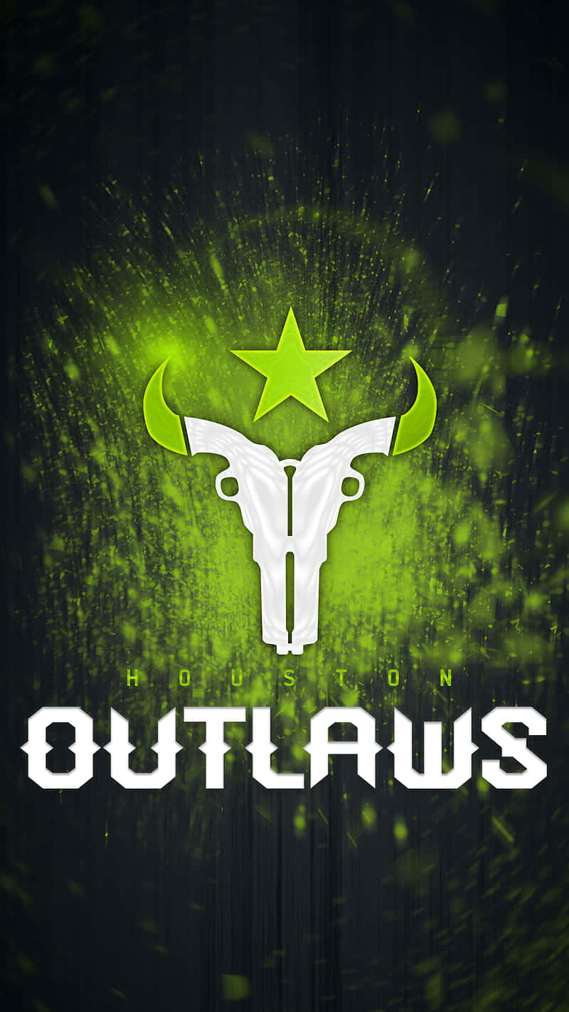Overwatch League, glowing green star, bull skull logo, HD Phone Wallpaper