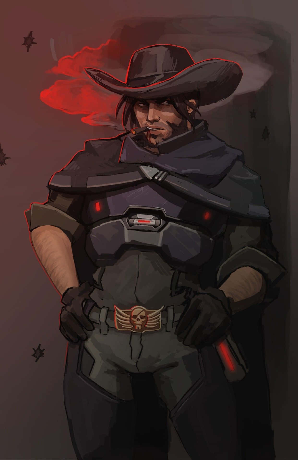 Overwatch, McCree, futuristic armor, Full HD Phone Wallpaper