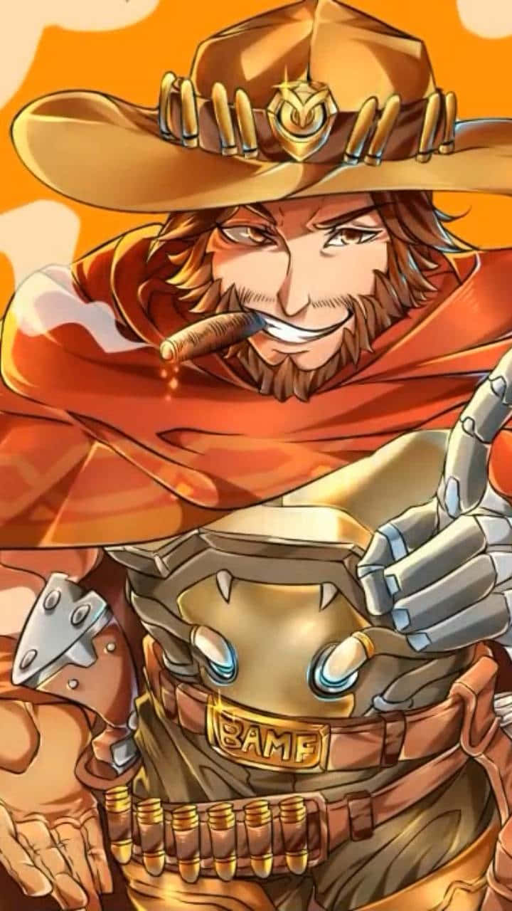 Overwatch, McCree, cigar, HD Phone Wallpaper