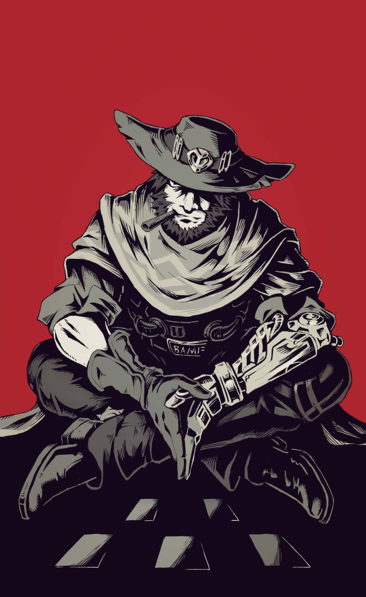 Overwatch, McCree, revolver, Full HD Phone Wallpaper