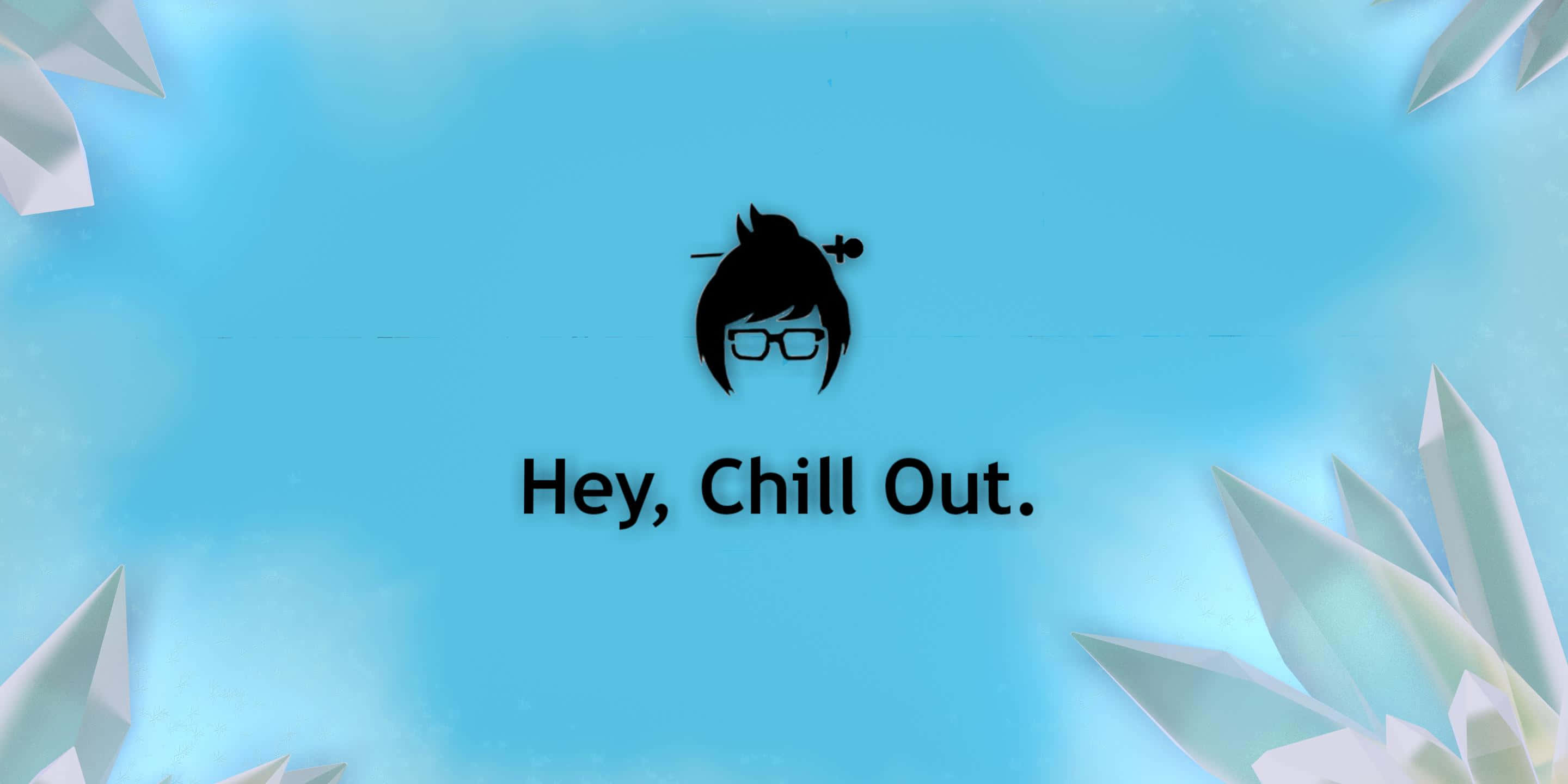 Overwatch Mei, black silhouette, glasses, 2K Desktop Wallpaper