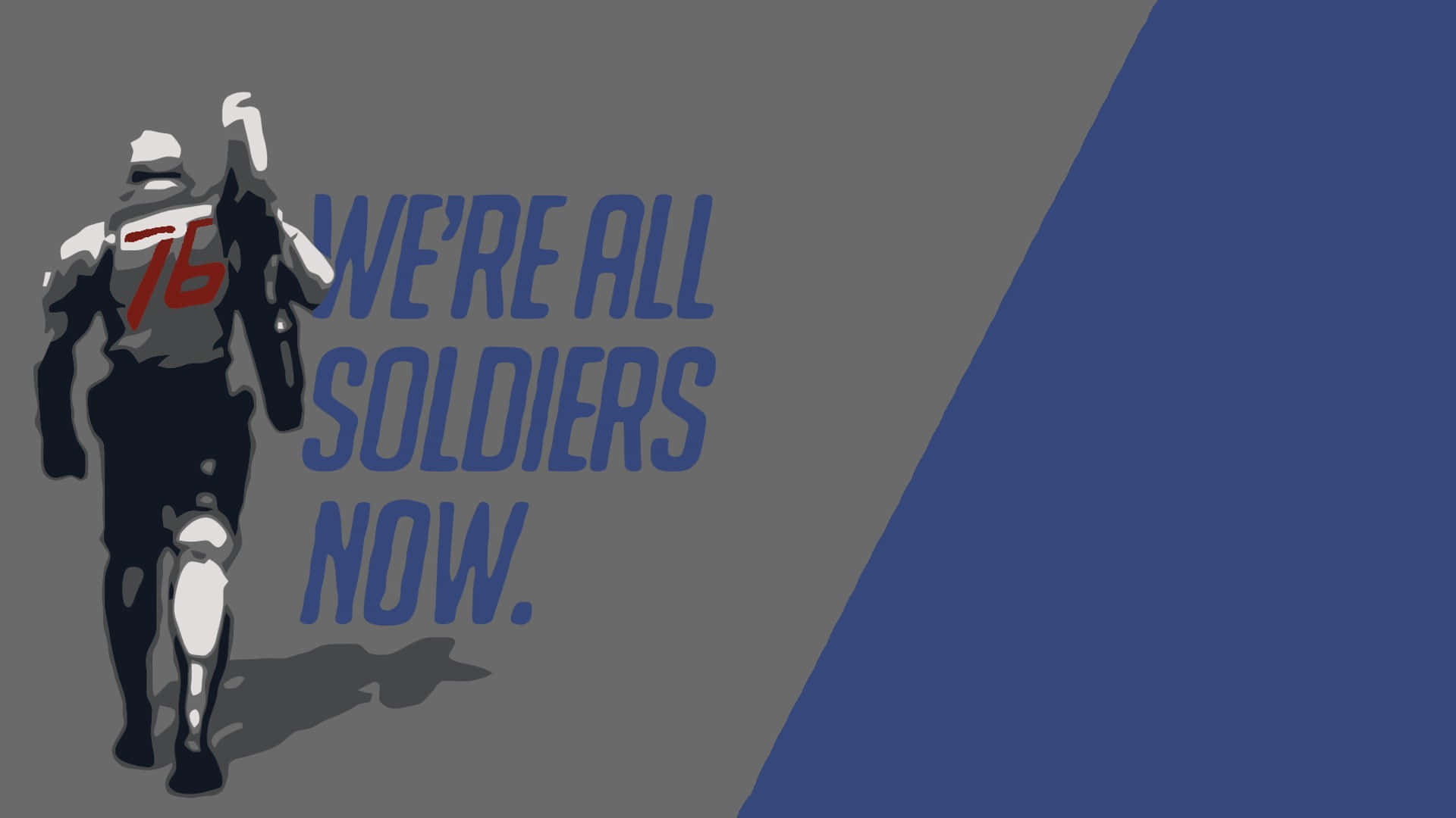 Overwatch Minimalist, 76, WE'RE ALL SOLDIERS NOW, Full HD Desktop Wallpaper