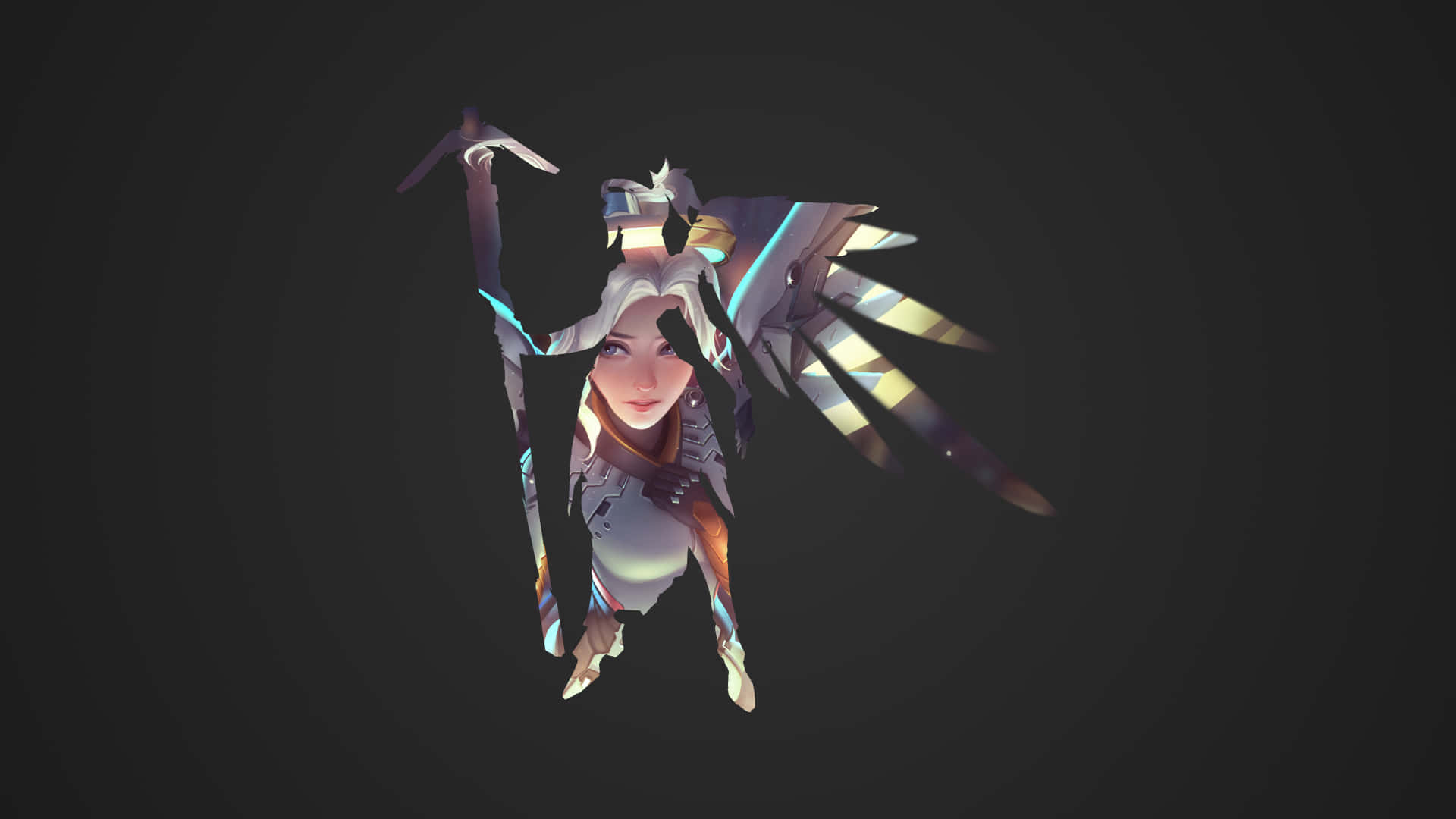 Overwatch, minimalist, female warrior, Full HD Desktop Wallpaper