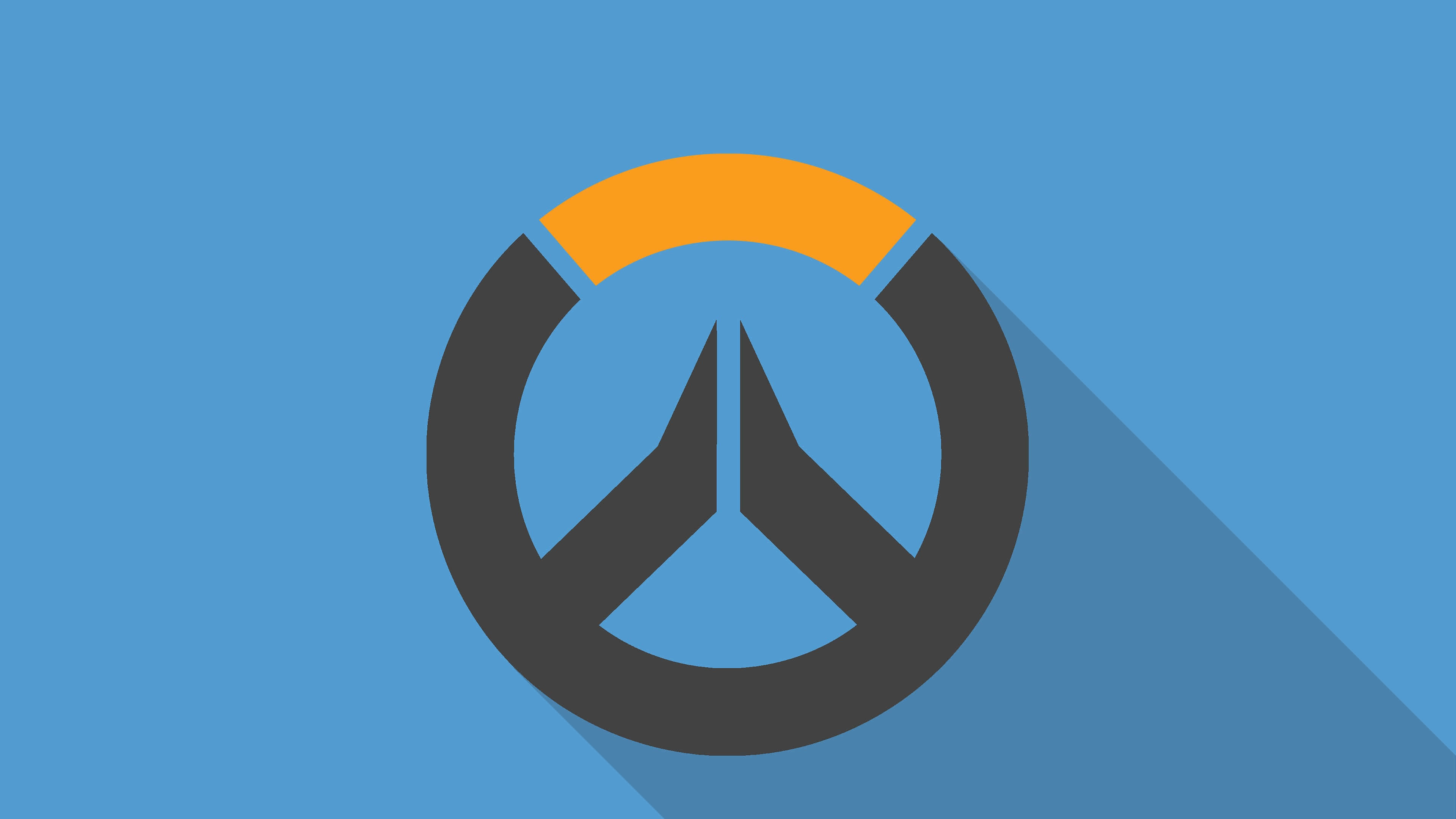 Overwatch, black, orange, 4K Desktop Wallpaper