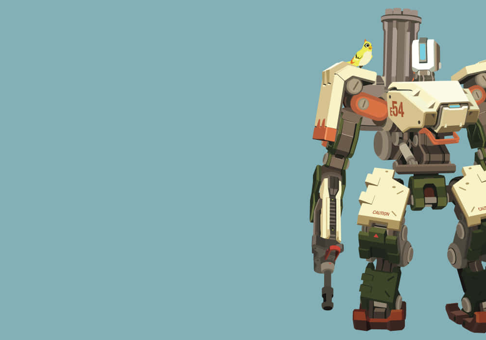 Overwatch Minimalist, beige, green, SD Desktop Wallpaper