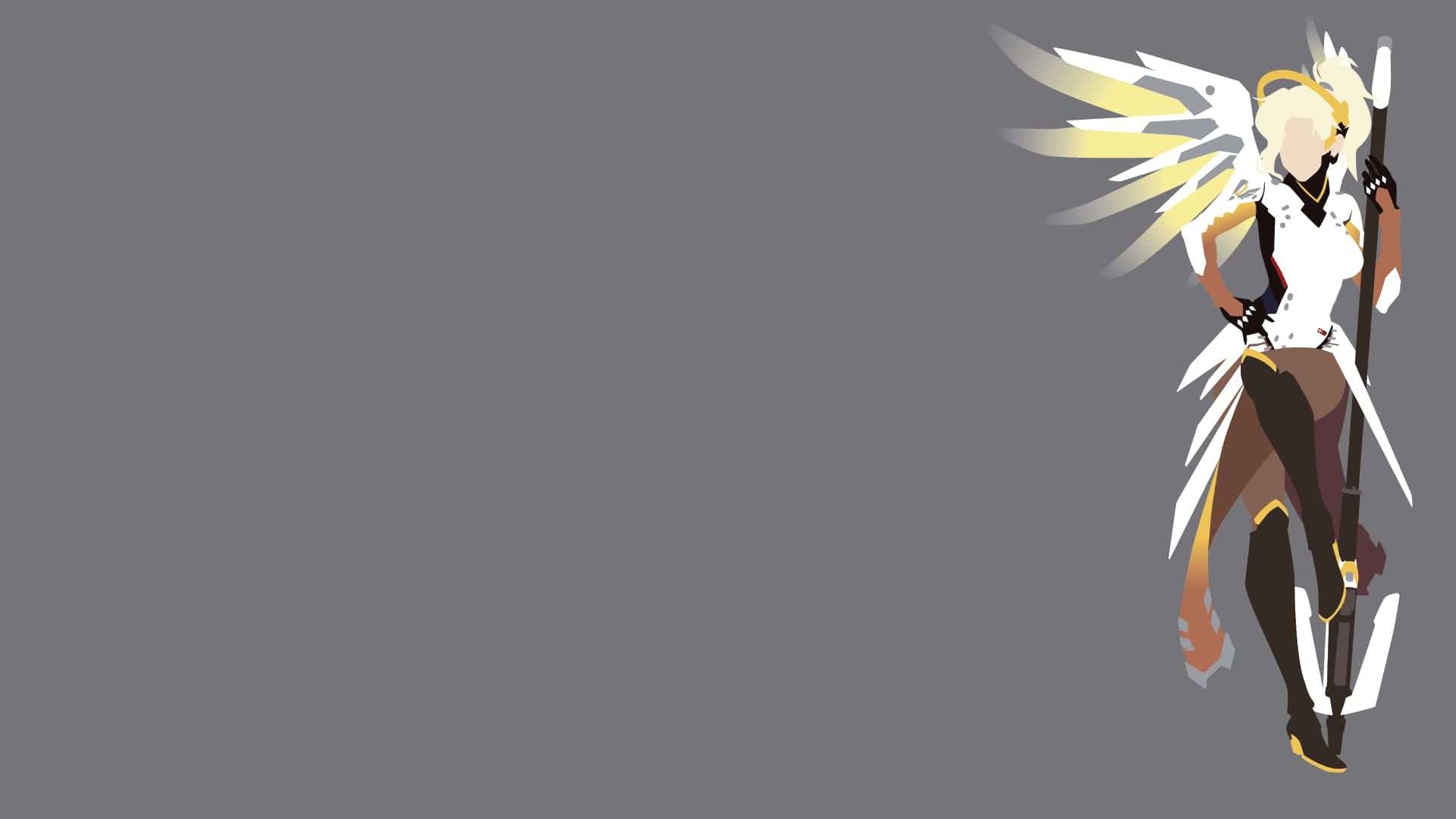 Overwatch, anime angel, white wings, Full HD Desktop Wallpaper