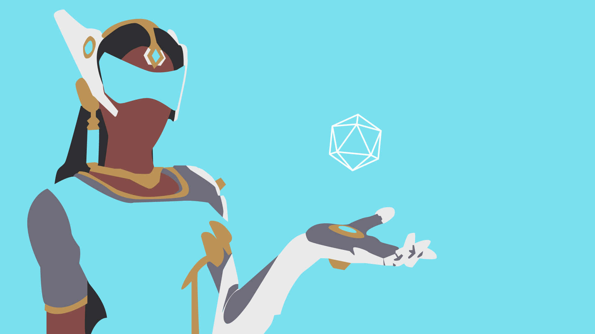 Overwatch Minimalist, geometric die, ornate armor, Full HD Desktop Wallpaper