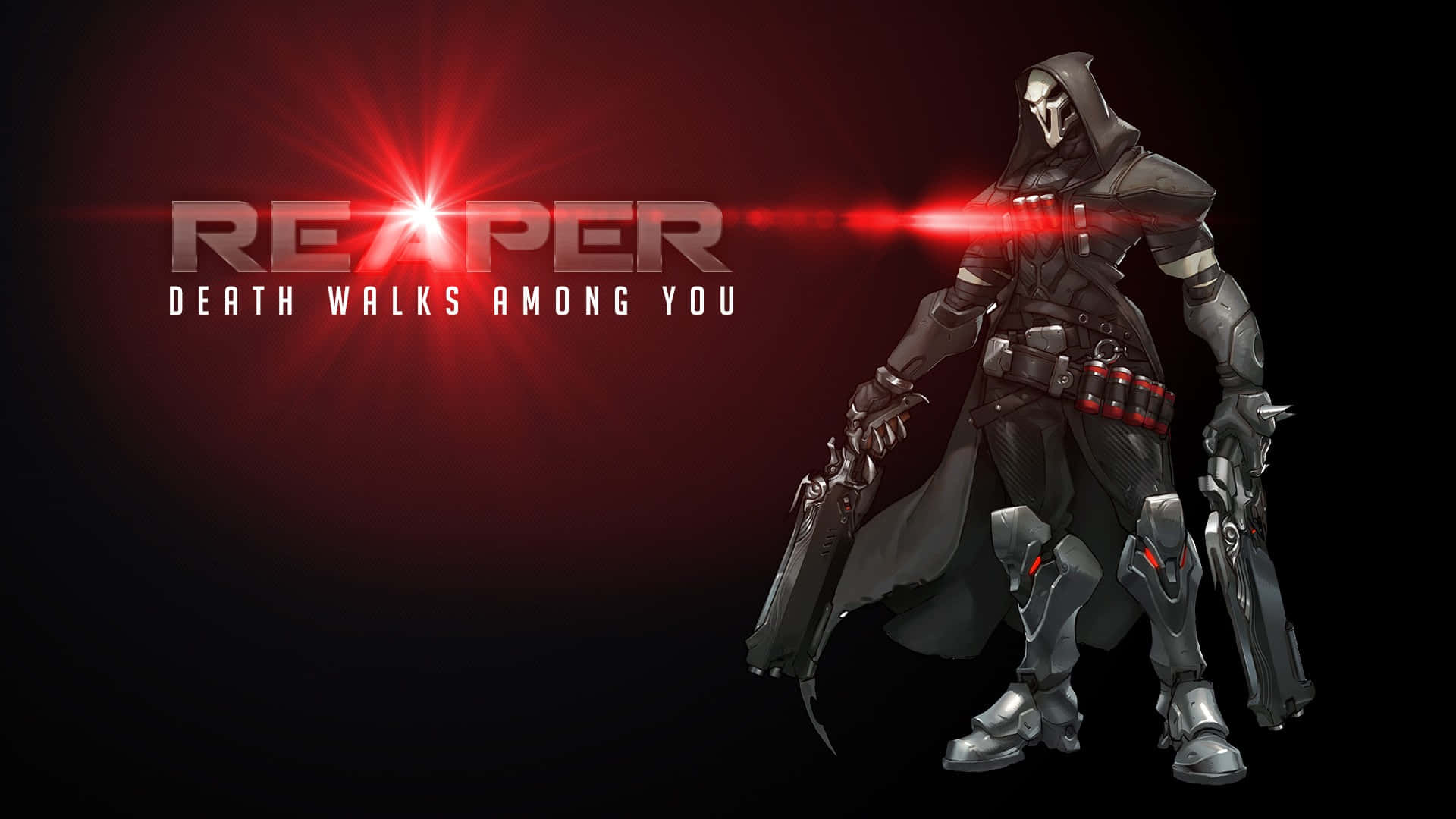 Overwatch Reaper, Reaper, glowing red eyes, Full HD Desktop Wallpaper