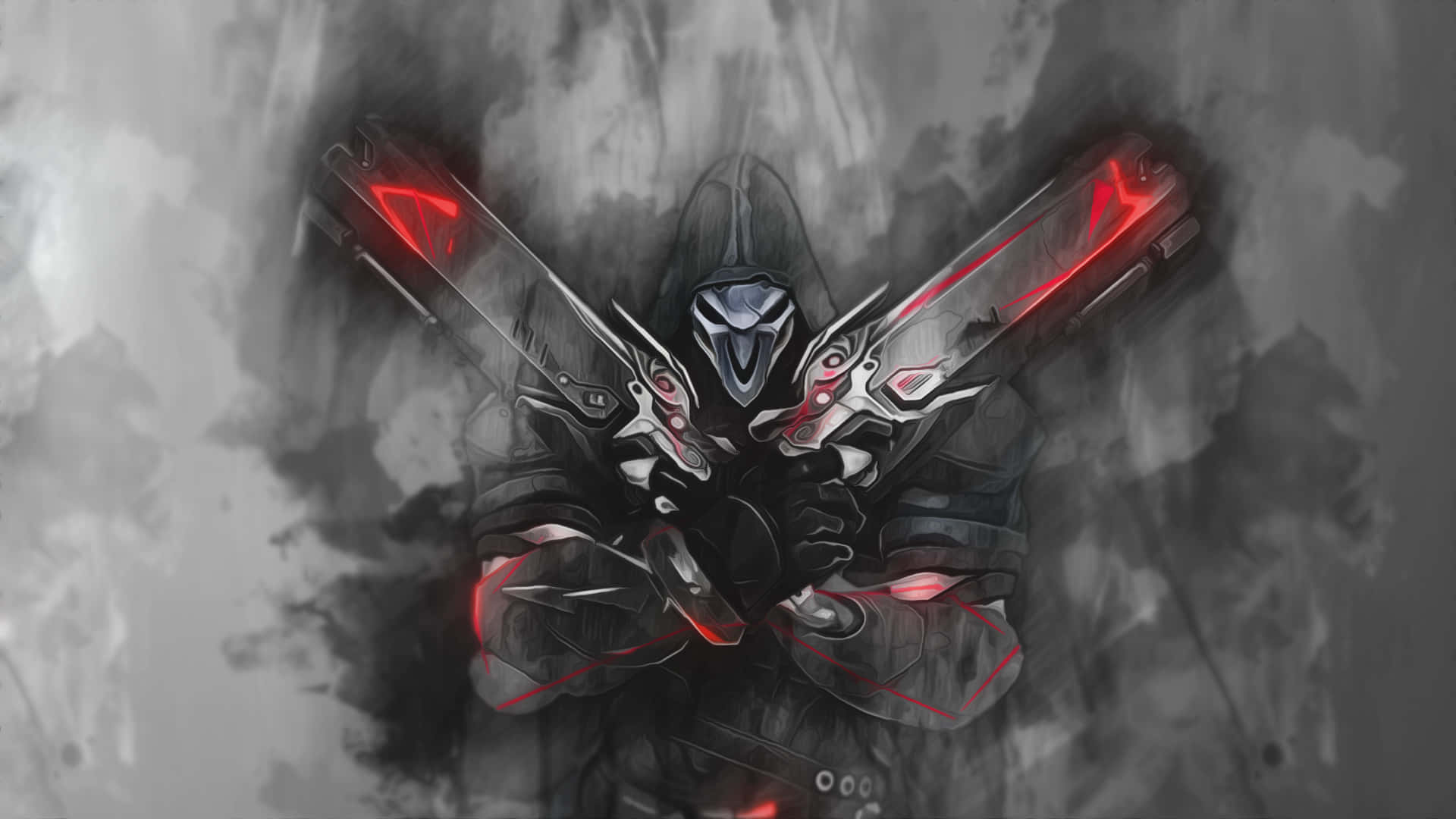 Overwatch, Reaper, skull mask, Full HD Desktop Wallpaper
