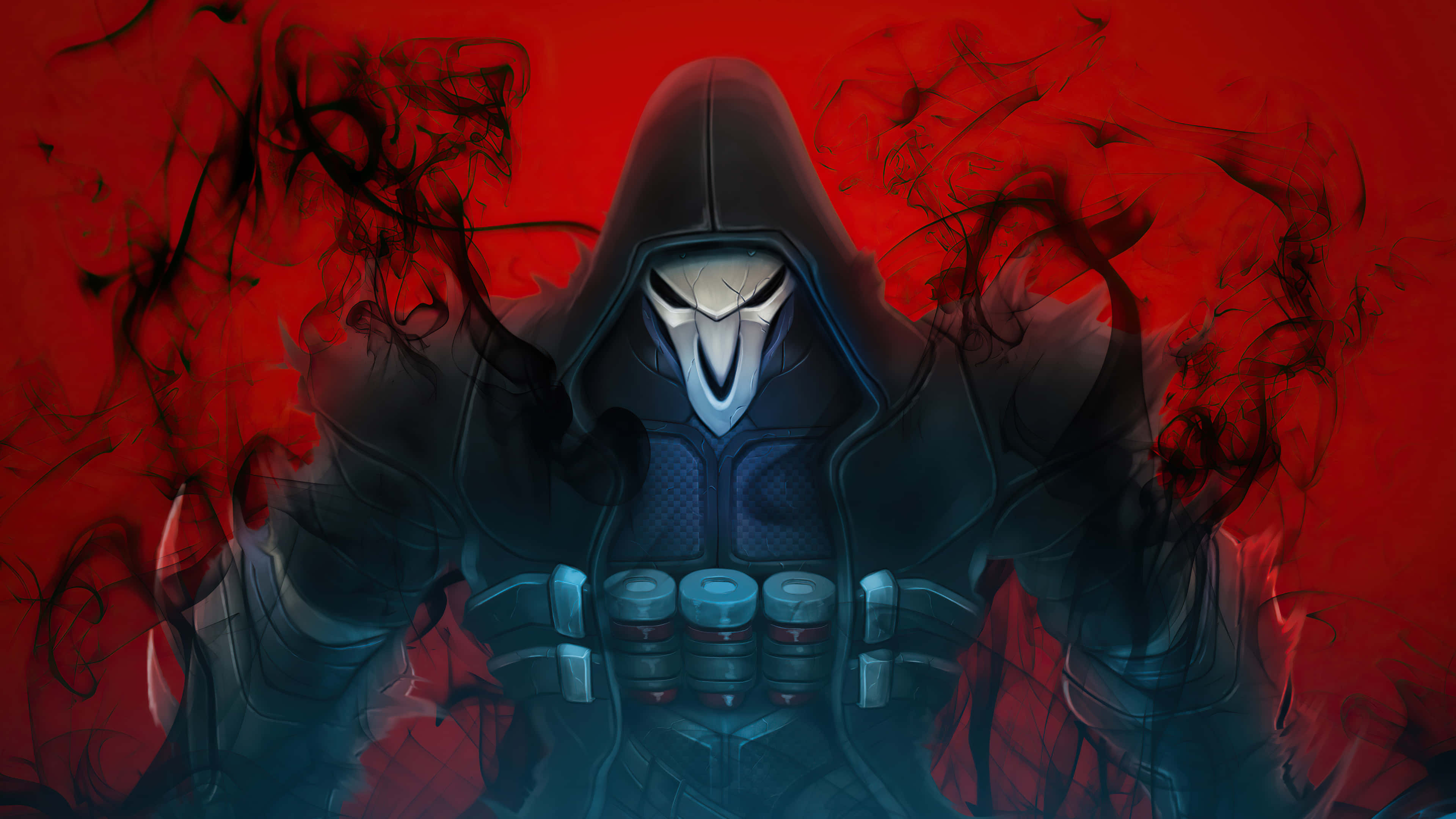 Overwatch Reaper, hooded assassin, masked face, 4K Desktop Wallpaper