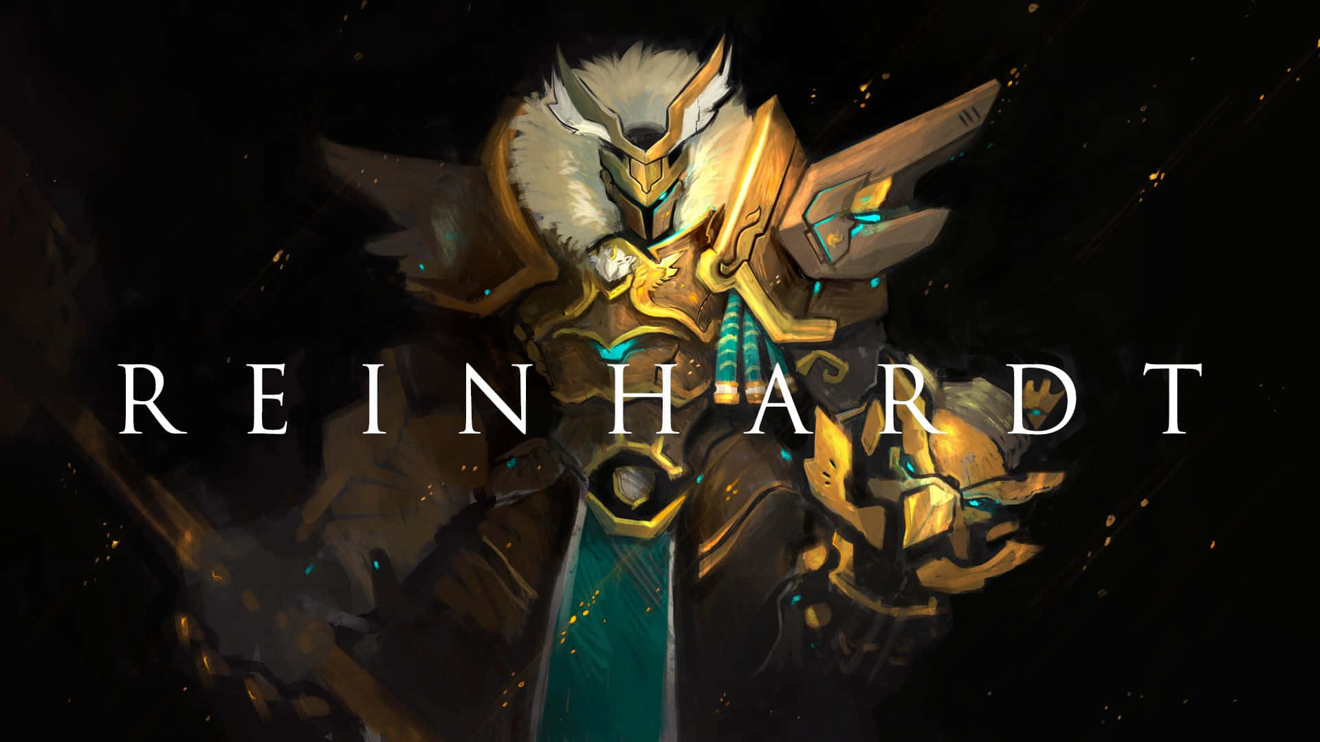 Overwatch, Reinhardt, glowing blue accents, Full HD Desktop Wallpaper