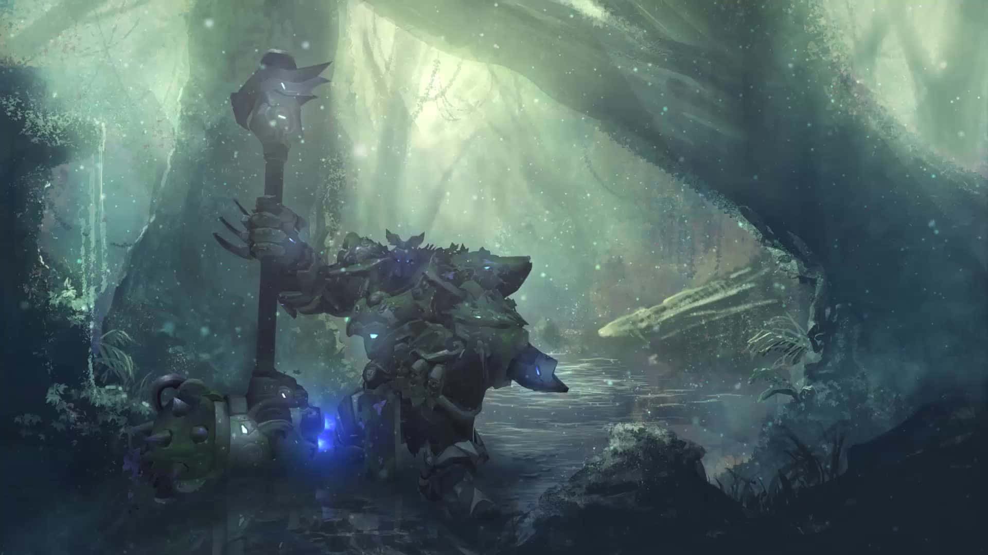 Overwatch, Reinhardt, glowing hammer, Full HD Desktop Wallpaper
