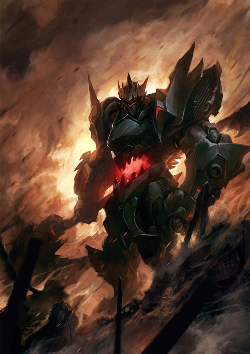 Overwatch Reinhardt, glowing red eyes, glowing red mouth, SD Phone Wallpaper