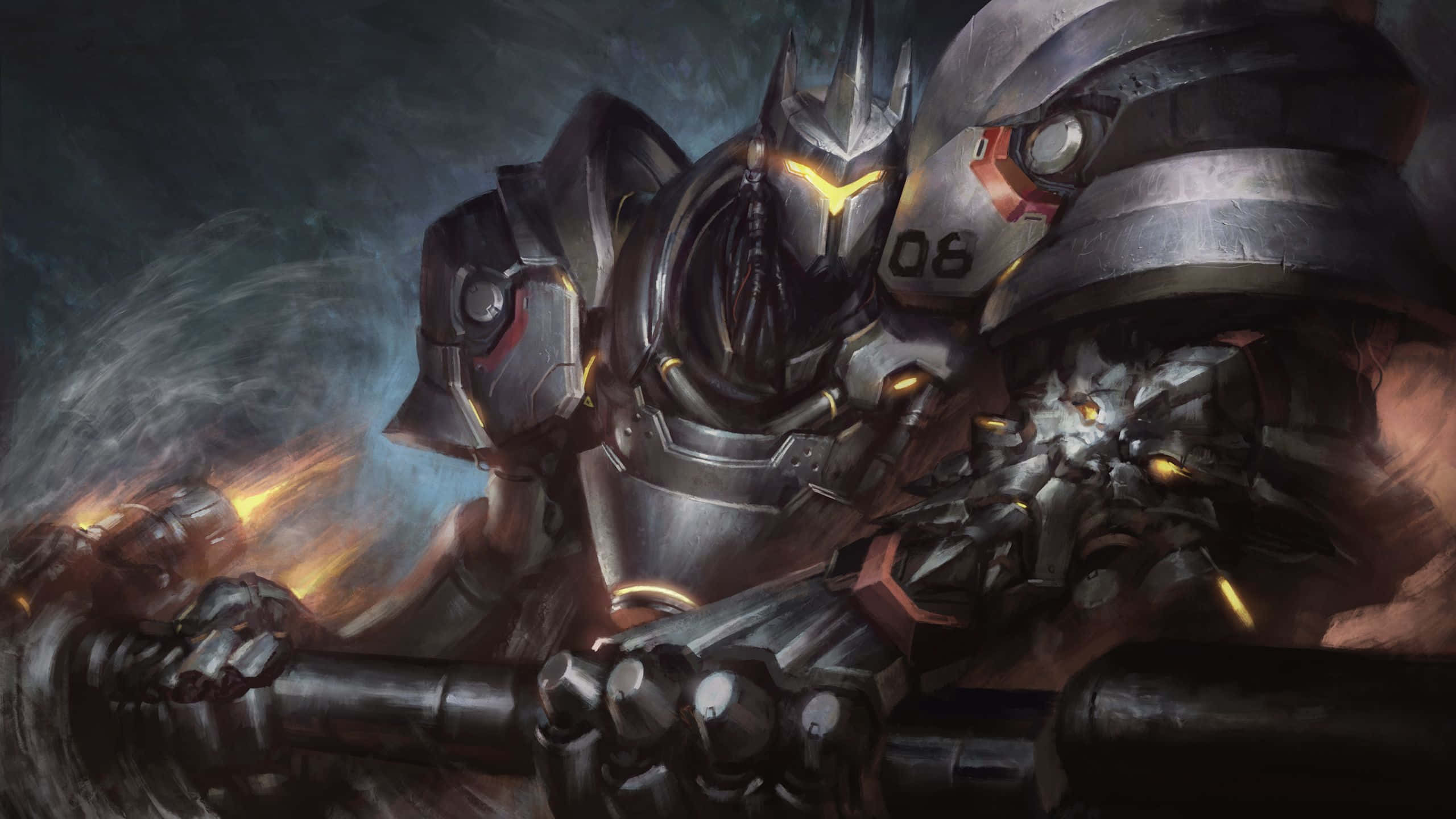 Overwatch, Reinhardt, mech warrior, 2K Desktop Wallpaper