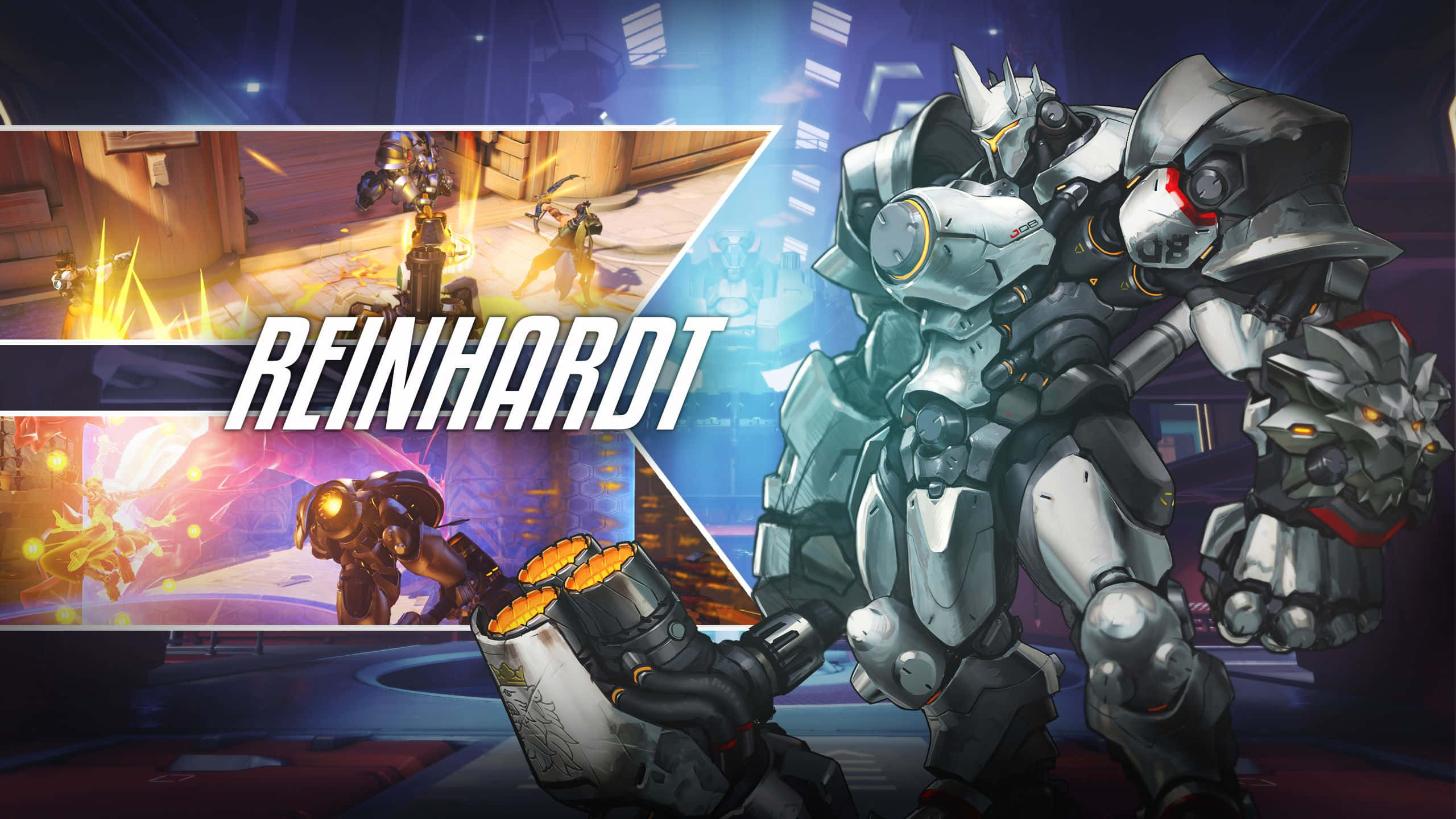 Overwatch, Reinhardt, 2560 x 1440, 2K Desktop Wallpaper