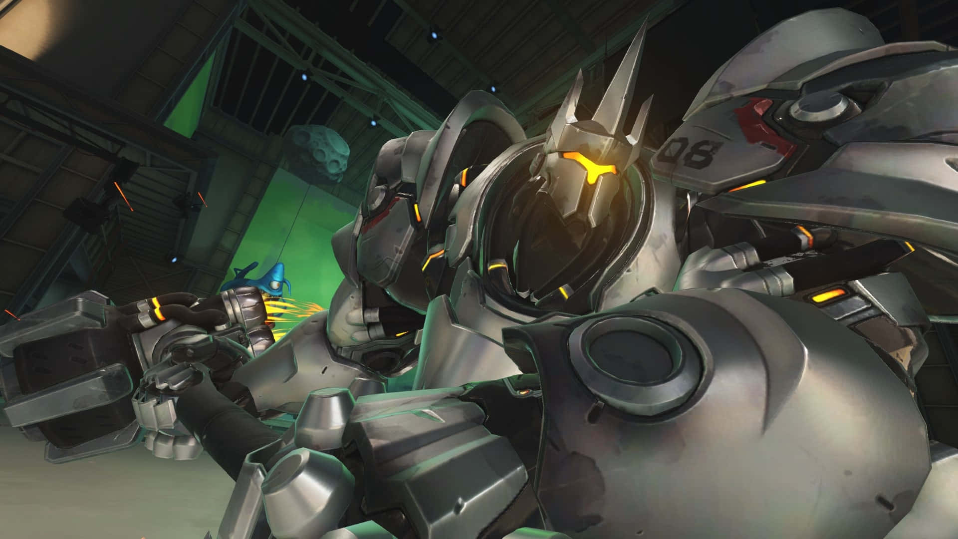 Overwatch, Reinhardt, mech, Full HD Desktop Wallpaper