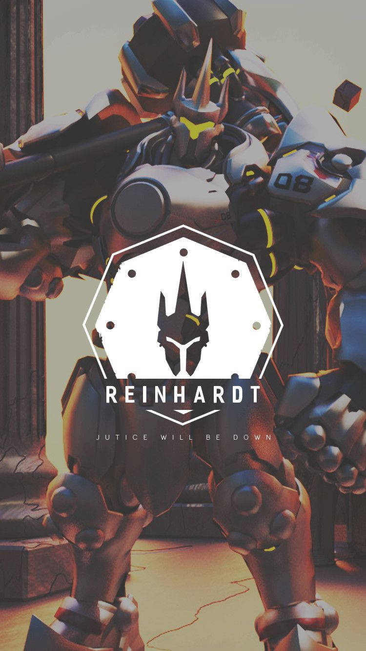 Overwatch, Reinhardt, glowing yellow accents, HD Phone Wallpaper