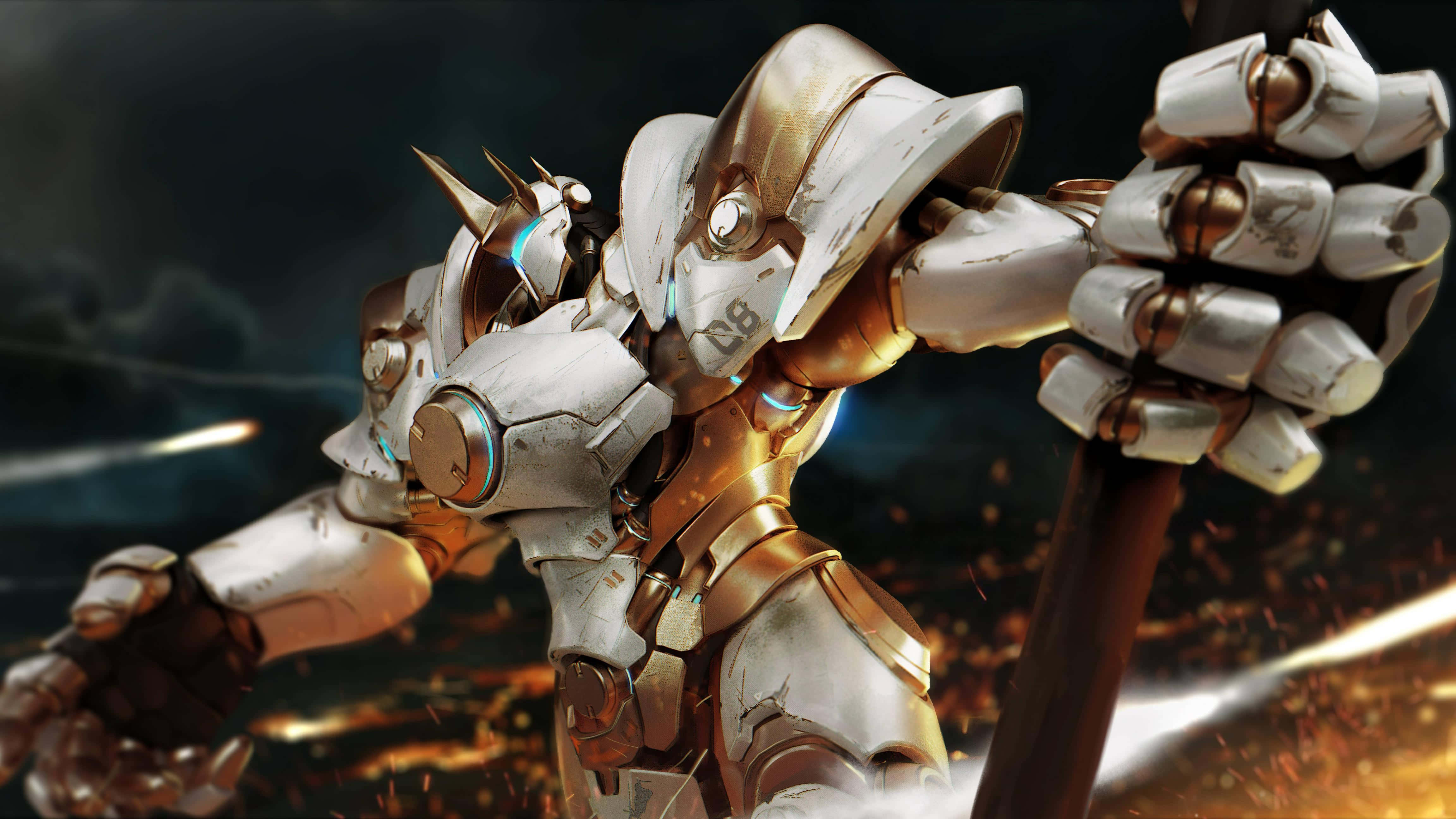 Overwatch Reinhardt, Reinhardt, massive hammer, 4K Desktop Wallpaper