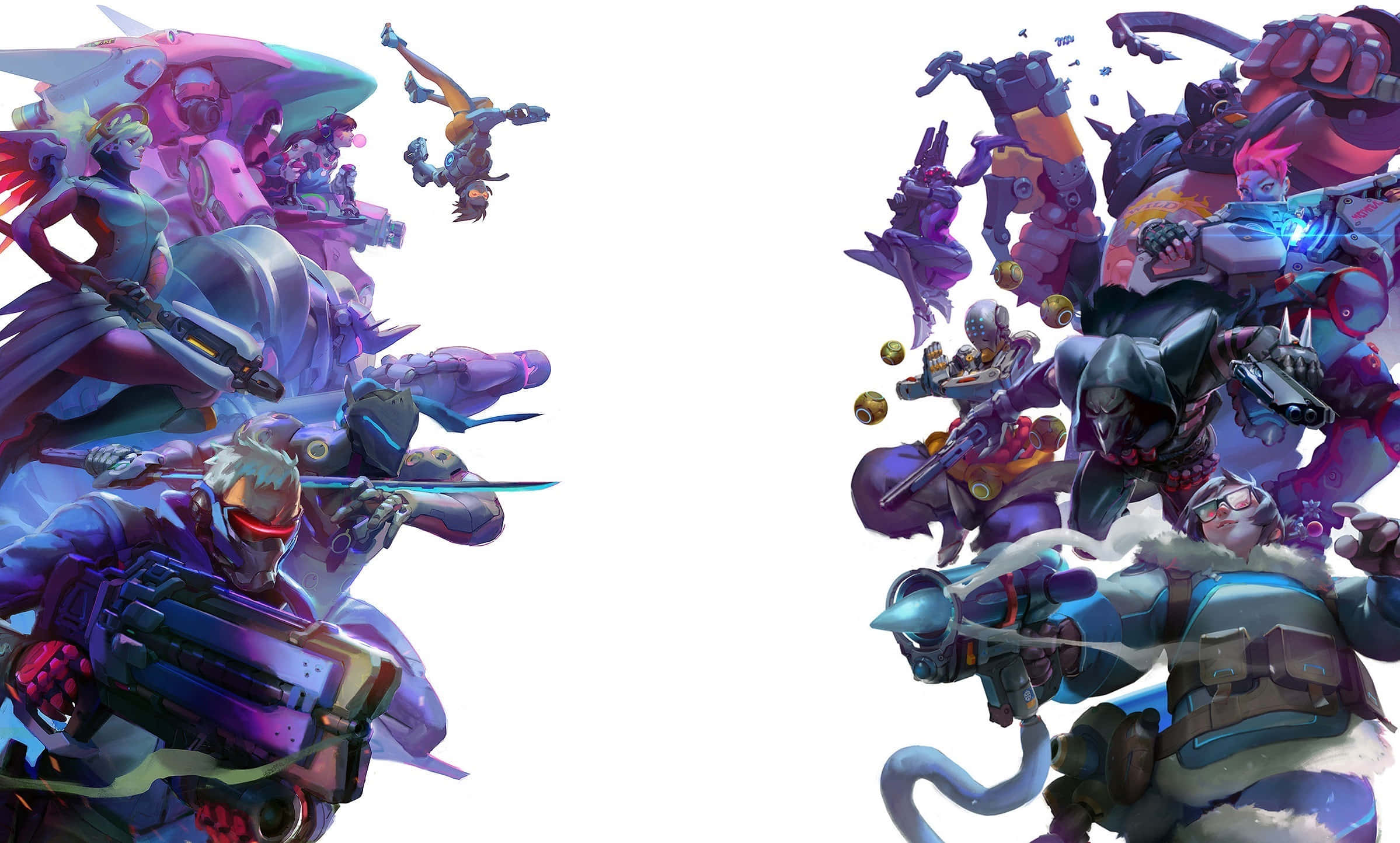 Overwatch, Roadhog, vibrant purple, Full HD Desktop Wallpaper