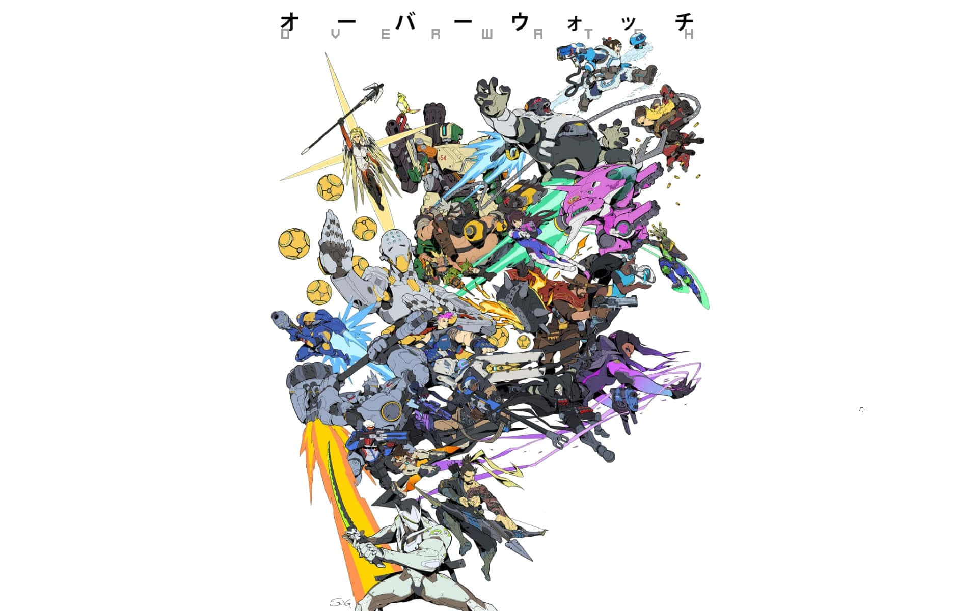 Overwatch, Roadhog, anime-style, Full HD Desktop Wallpaper