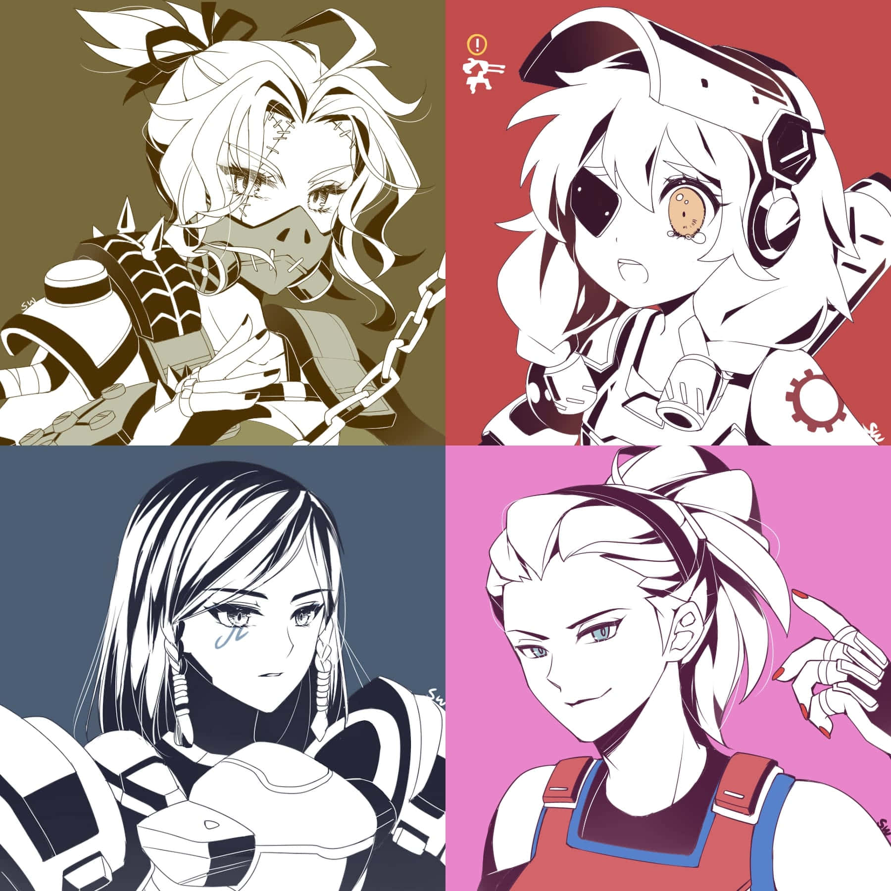 Overwatch, Roadhog, anime-style, HD Desktop Wallpaper