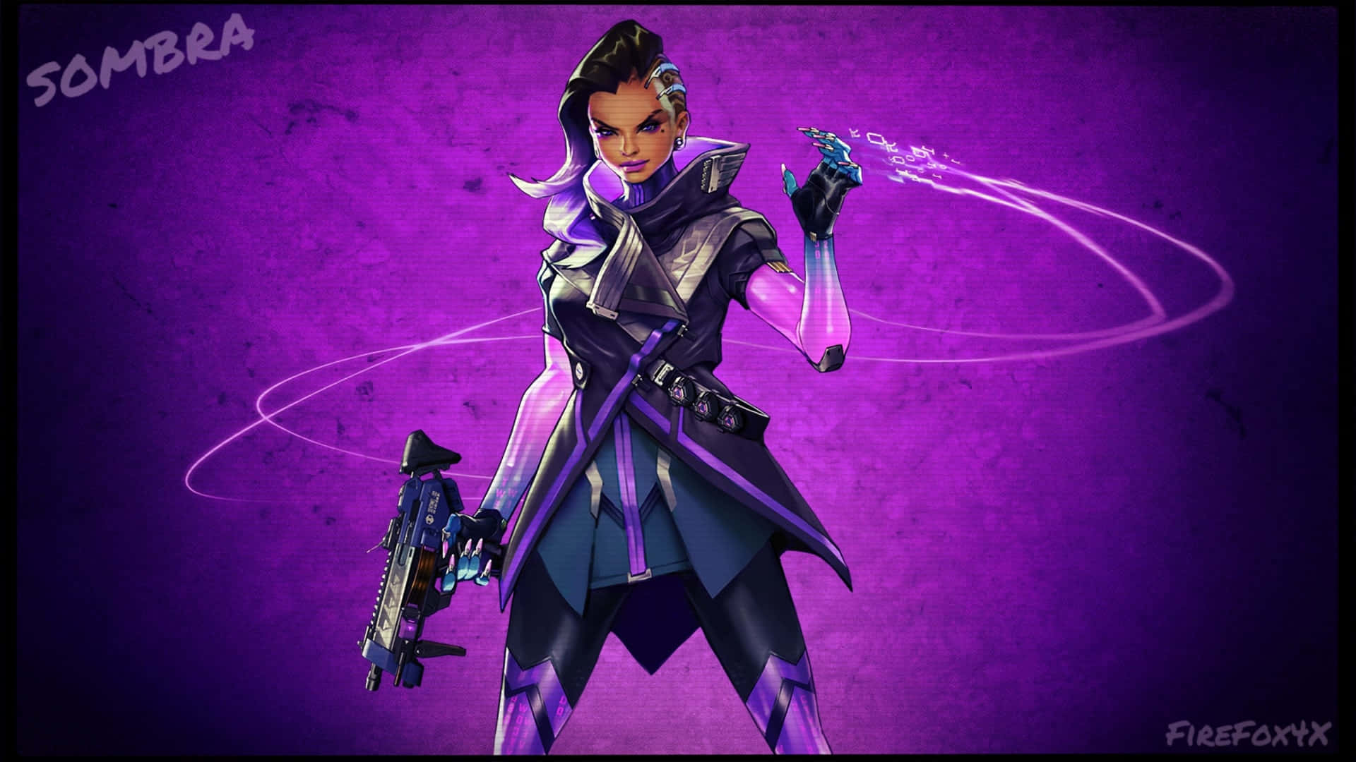 Sombra, Overwatch, stealth mode, Full HD Desktop Wallpaper