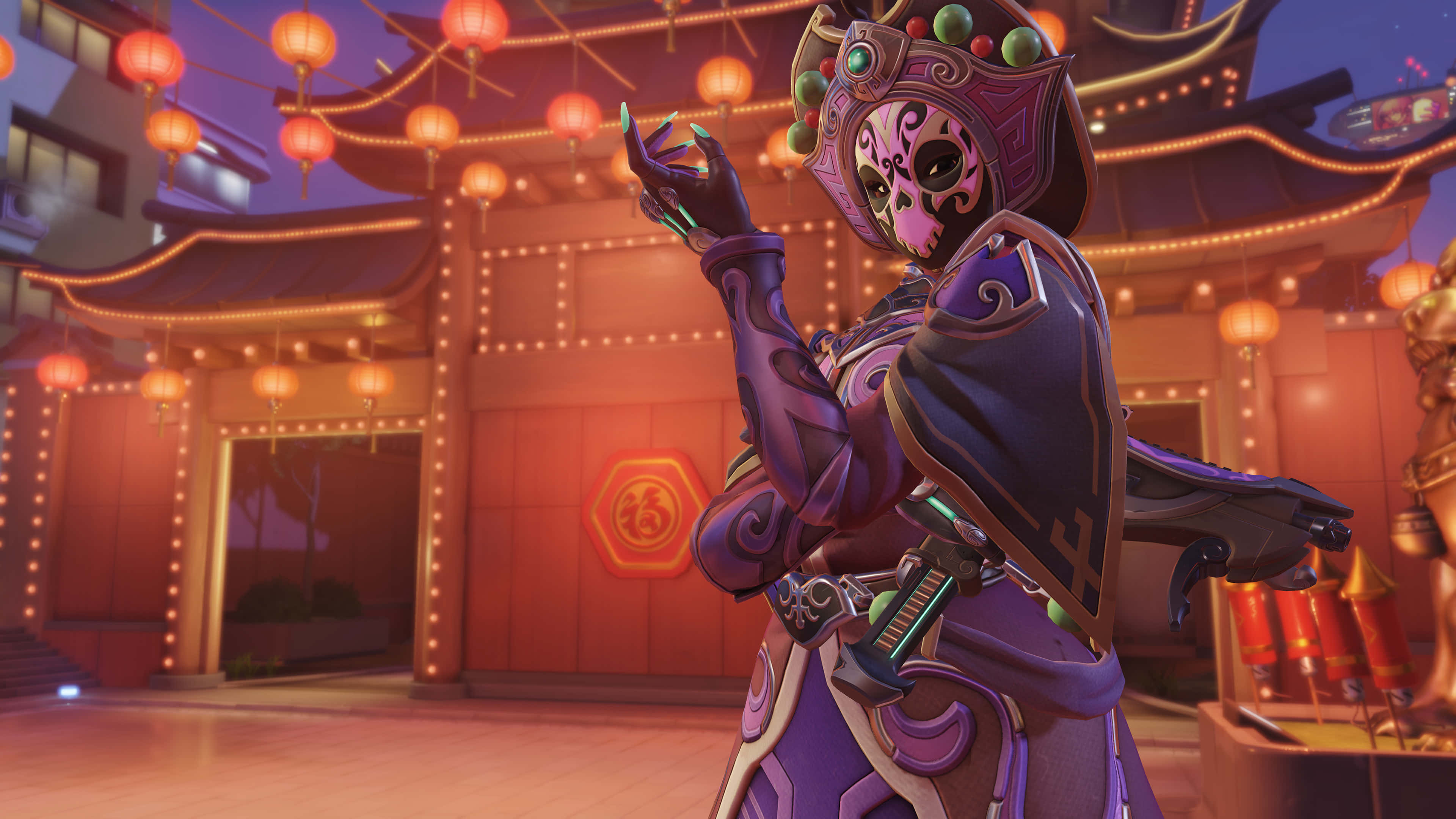 Sombra, Overwatch, purple armor, 4K Desktop Wallpaper