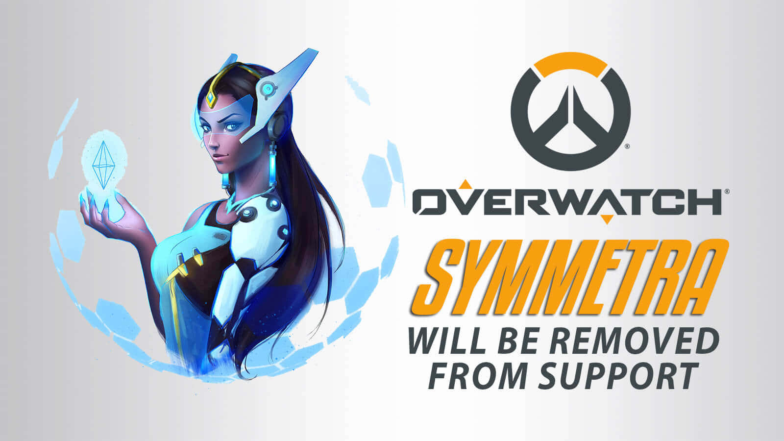 Overwatch Symmetra, glowing blue crystal orb, futuristic tech gear, HD Desktop Wallpaper