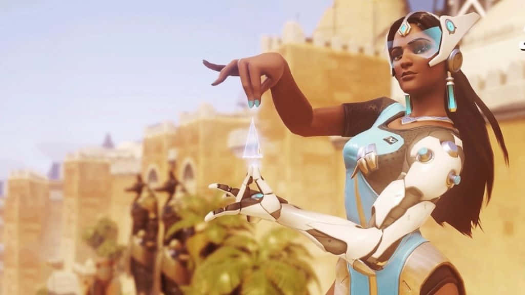 Overwatch Symmetra, Symmetra, blue and white armor, SD Desktop Wallpaper
