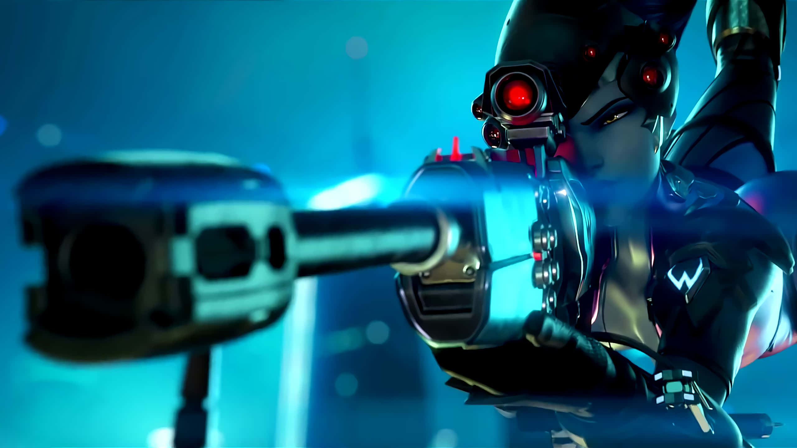 Overwatch, Widowmaker, cyberpunk warrior, 2K Desktop Wallpaper