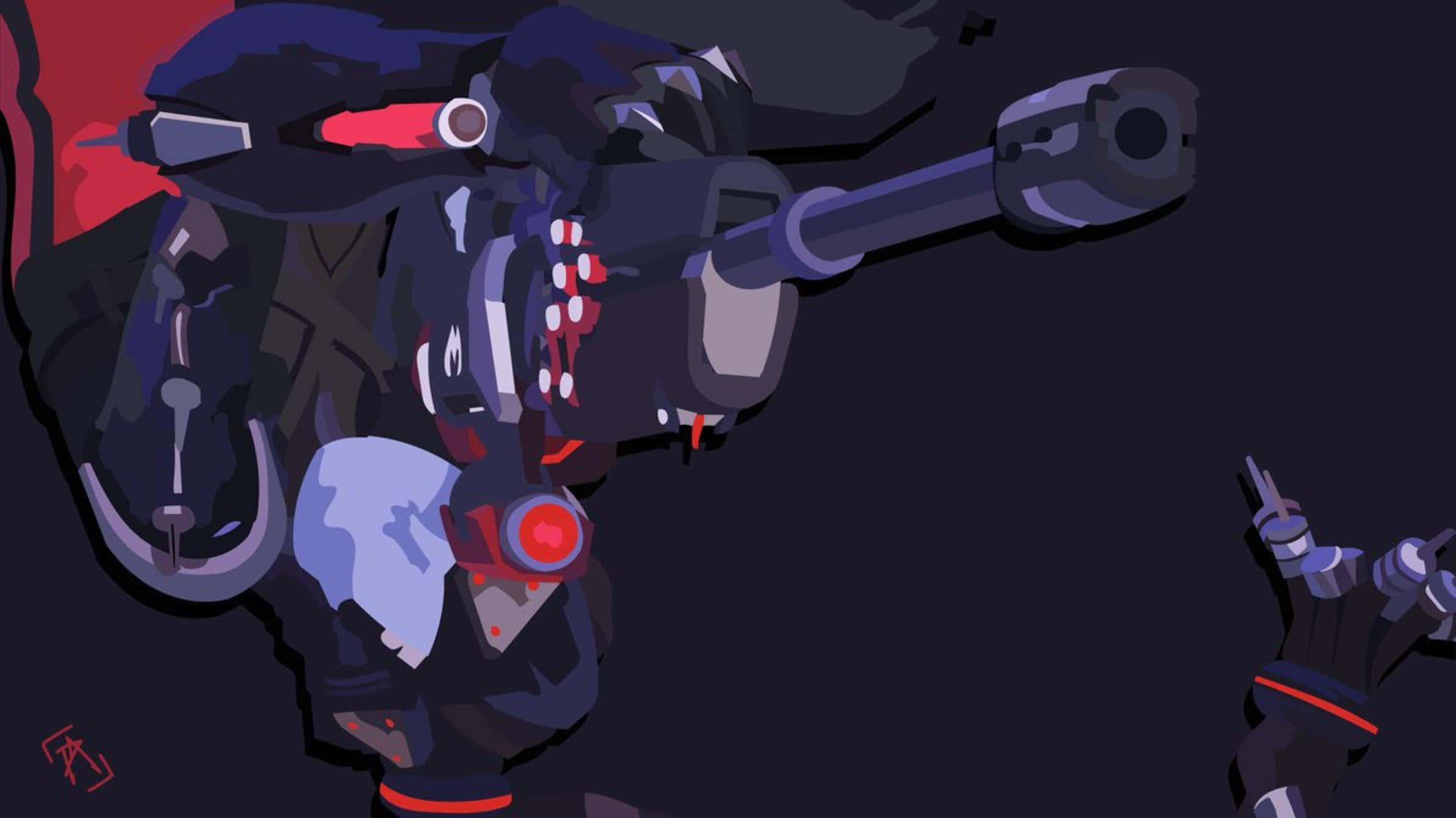 Overwatch Widowmaker, anime character, dark armor, Full HD Desktop Wallpaper