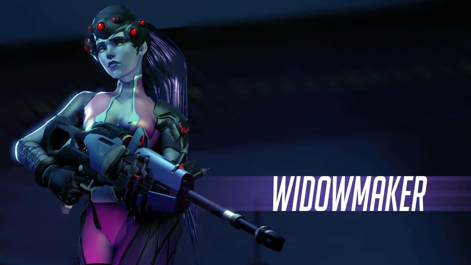Overwatch, Widowmaker, glowing red eyes, Full HD Desktop Wallpaper