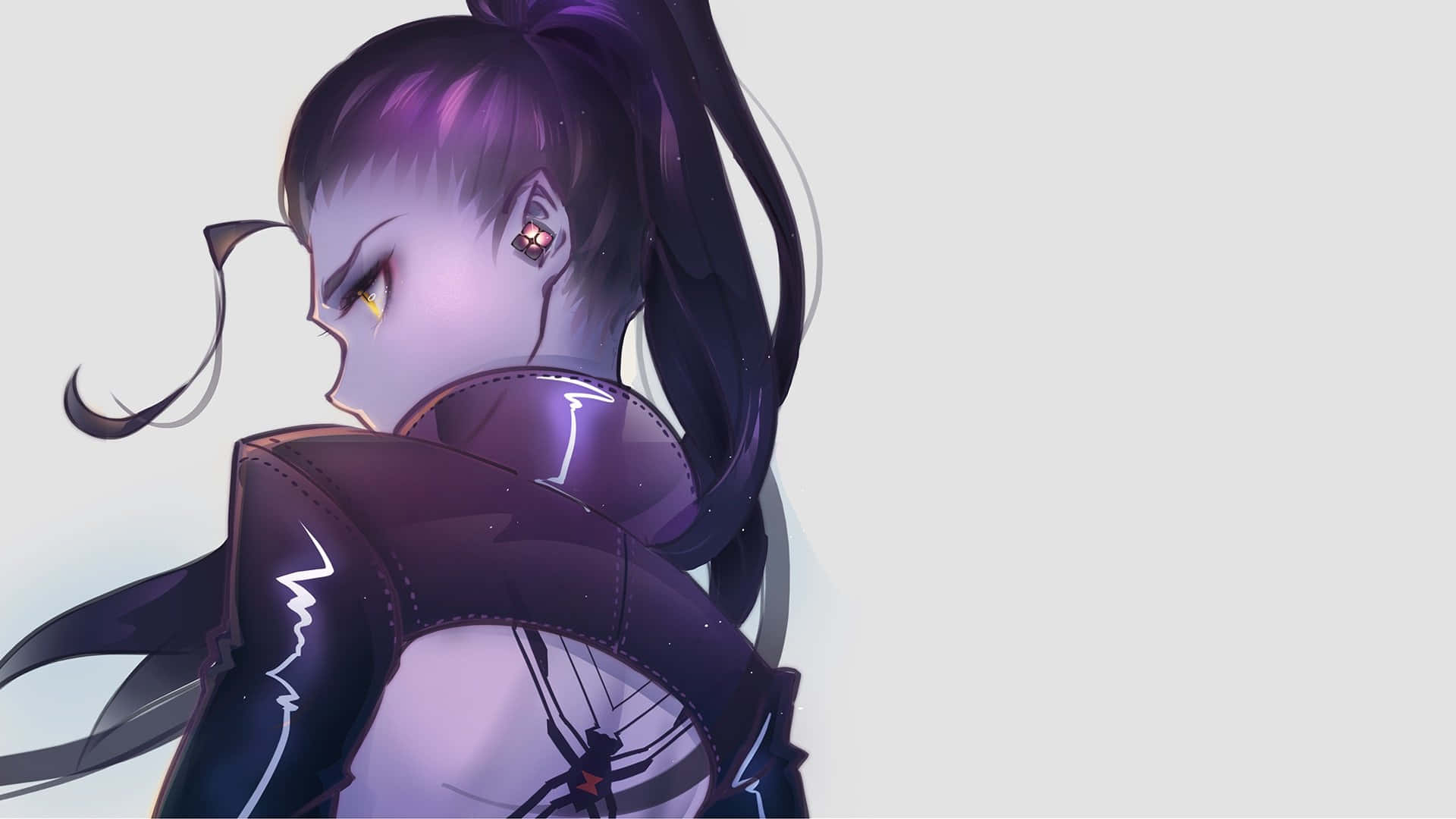 Overwatch, Widowmaker, purple hair, Full HD Desktop Wallpaper