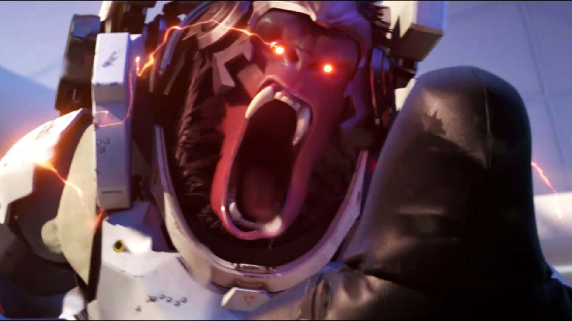 Overwatch Winston, ape, futuristic armor, Full HD Desktop Wallpaper