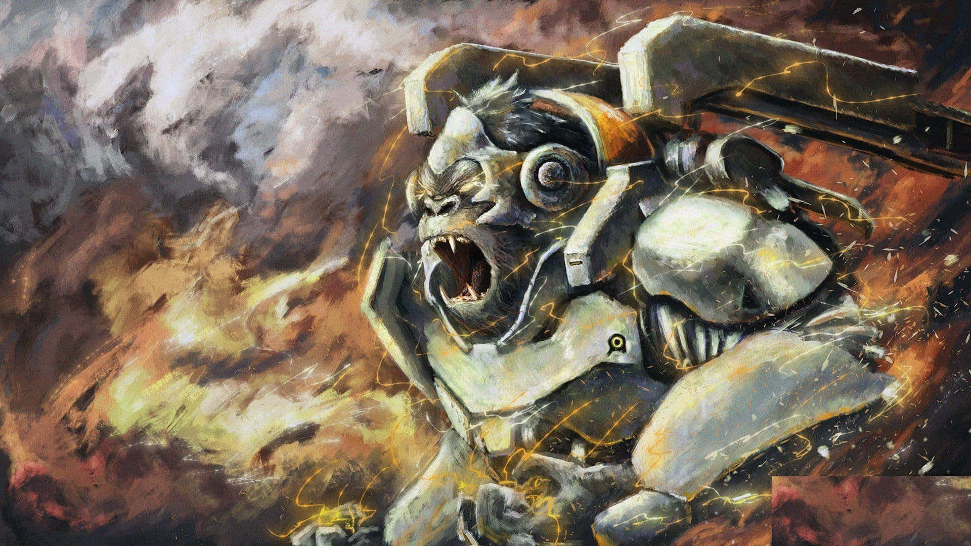 Overwatch, Winston, mechanical gorilla, Full HD Desktop Wallpaper