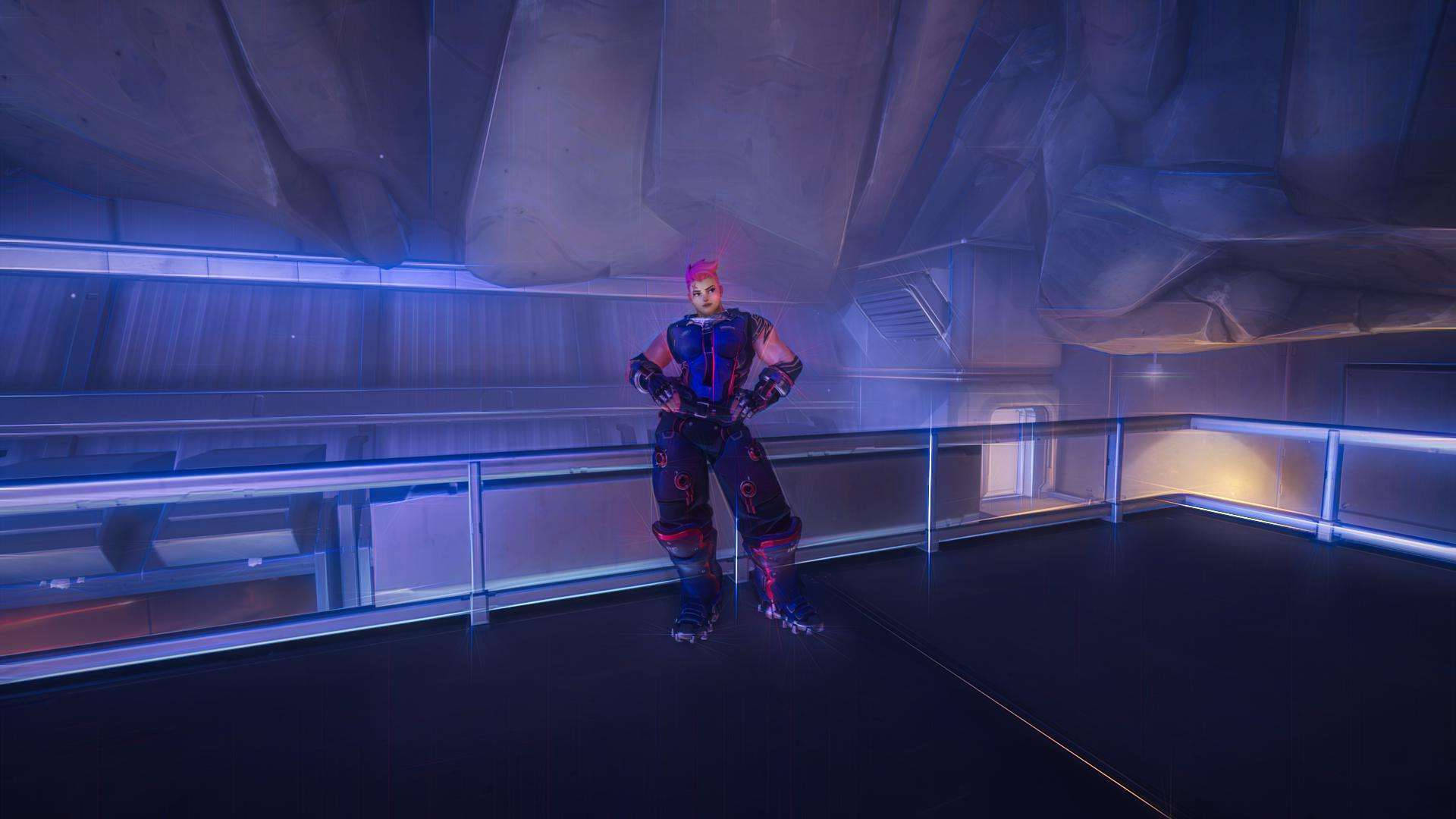 Zarya, Overwatch, pink hair, Full HD Desktop Wallpaper